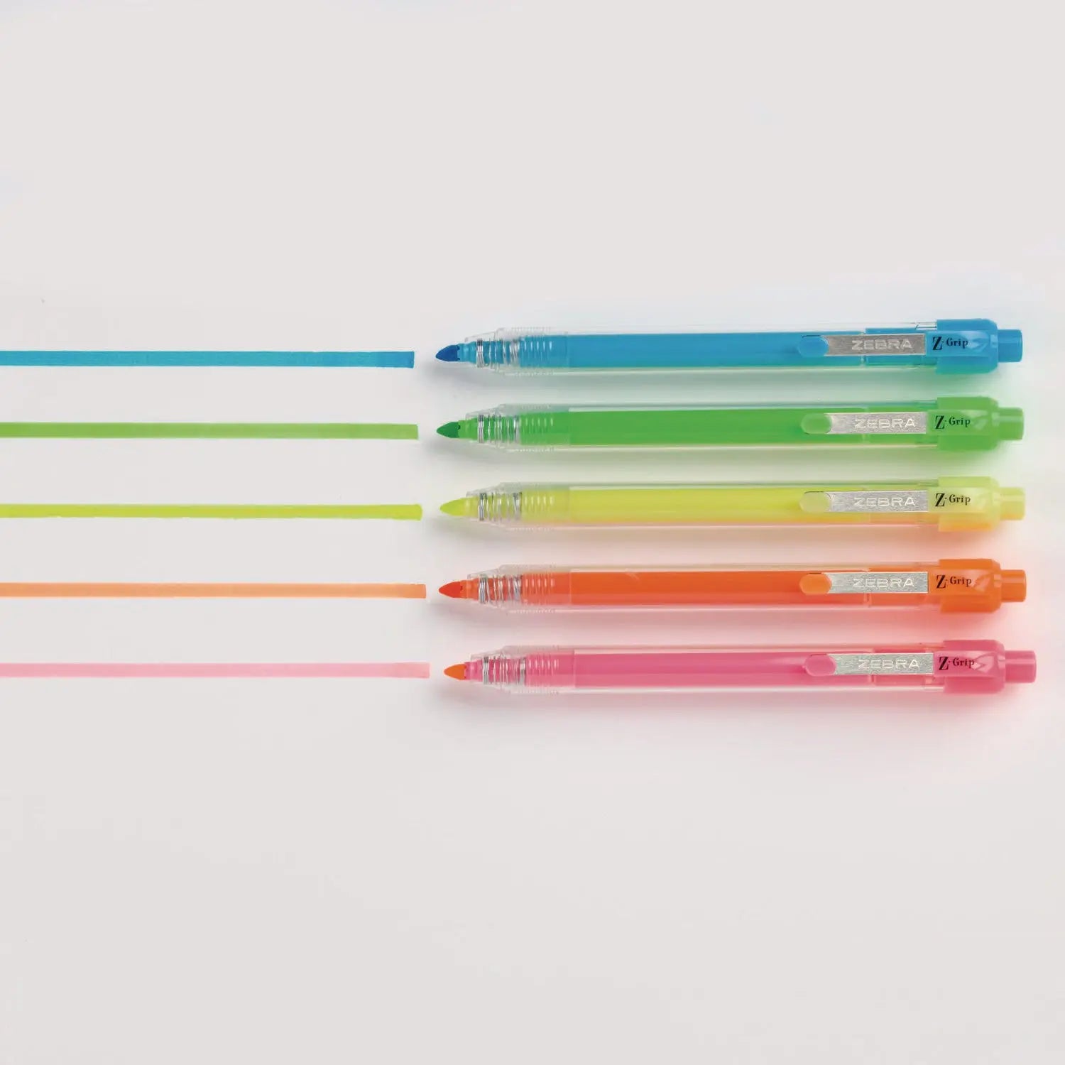Z-Grip Retractable Highlighter Markers, Assorted Neon Ink, Chisel Tip, Assorted Neon Barrel, Dozen Zebra® Flipcost