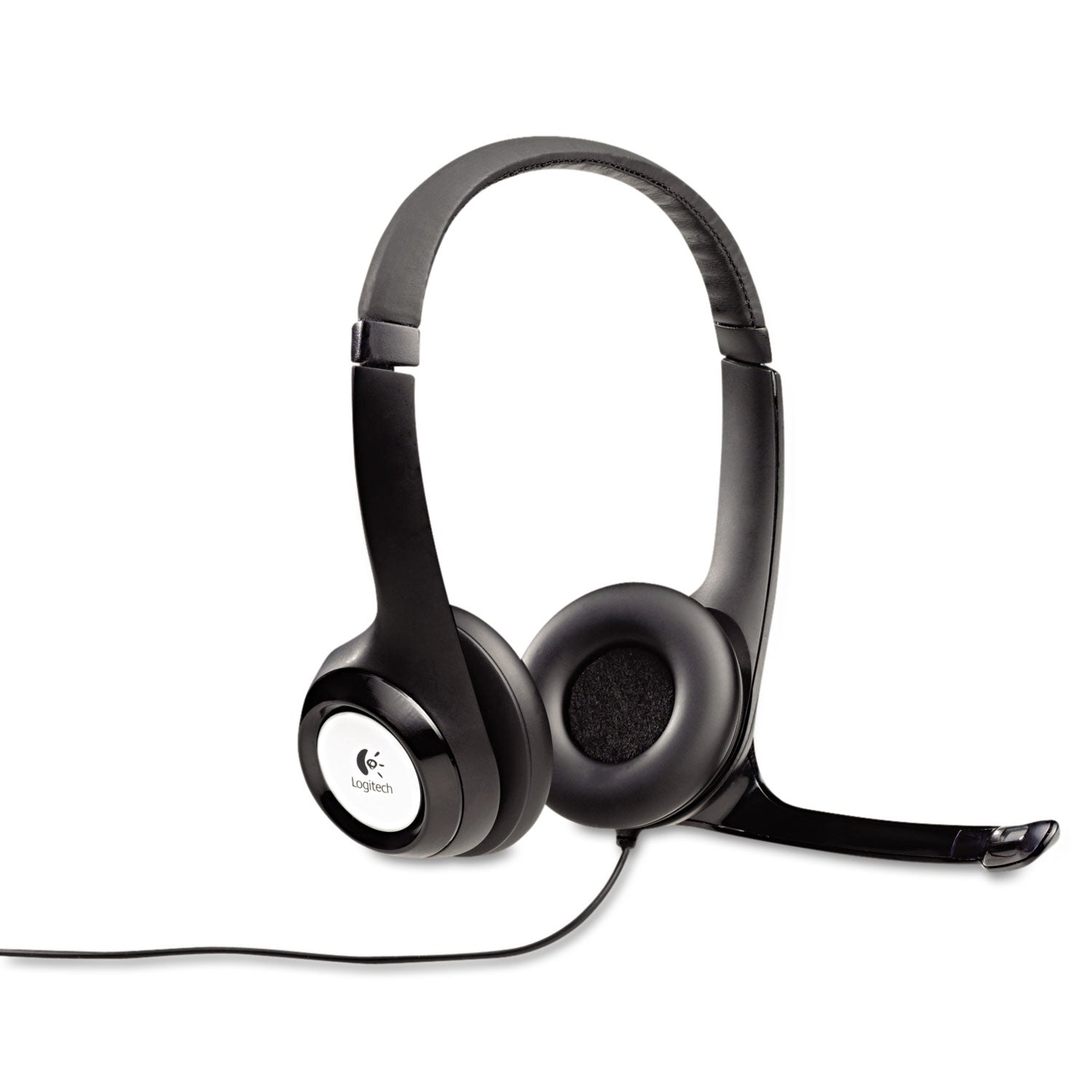 Logitech® H390 Binaural Over The Head USB Headset with Noise-Canceling Microphone, Black