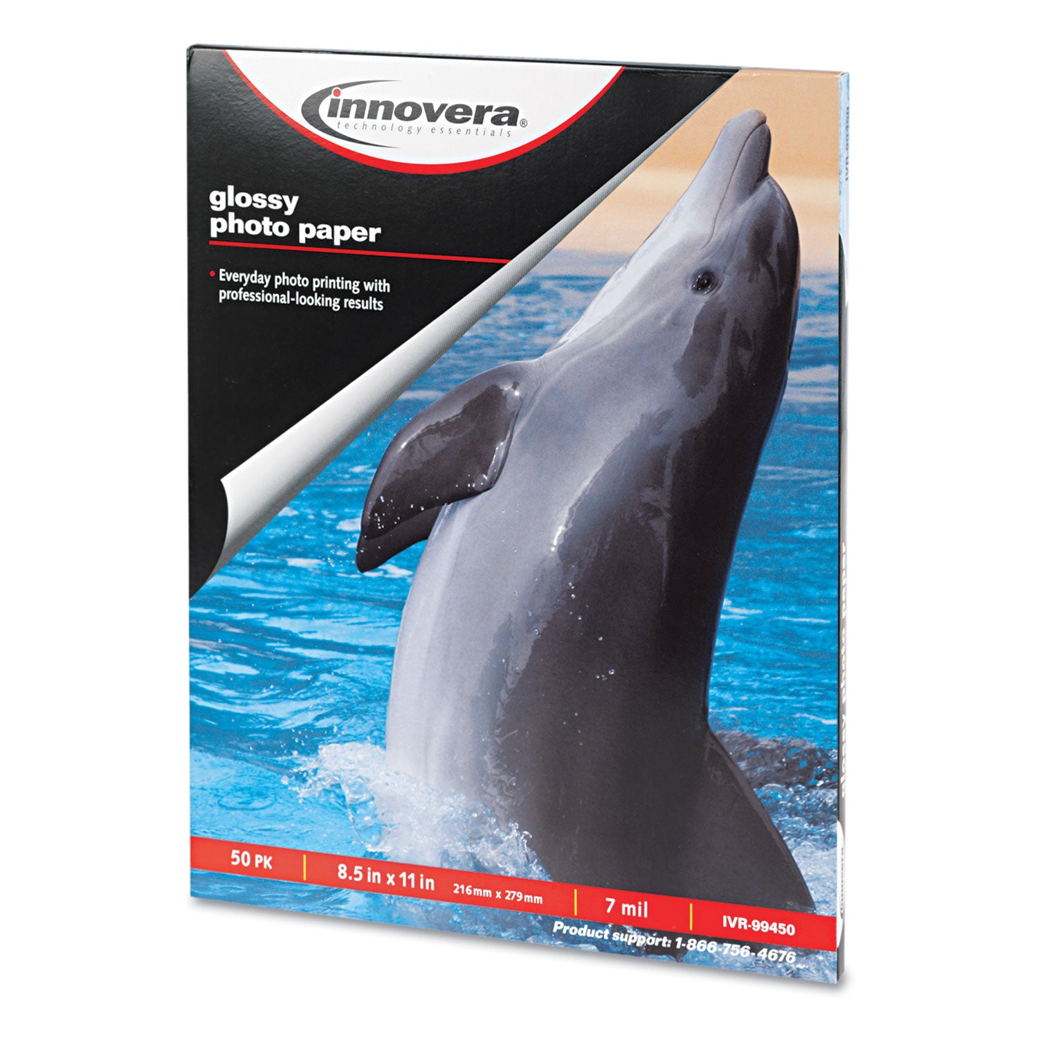 Innovera® Glossy Photo Paper, 7 Mil, 8.5 X 11, Glossy White, 50/pack