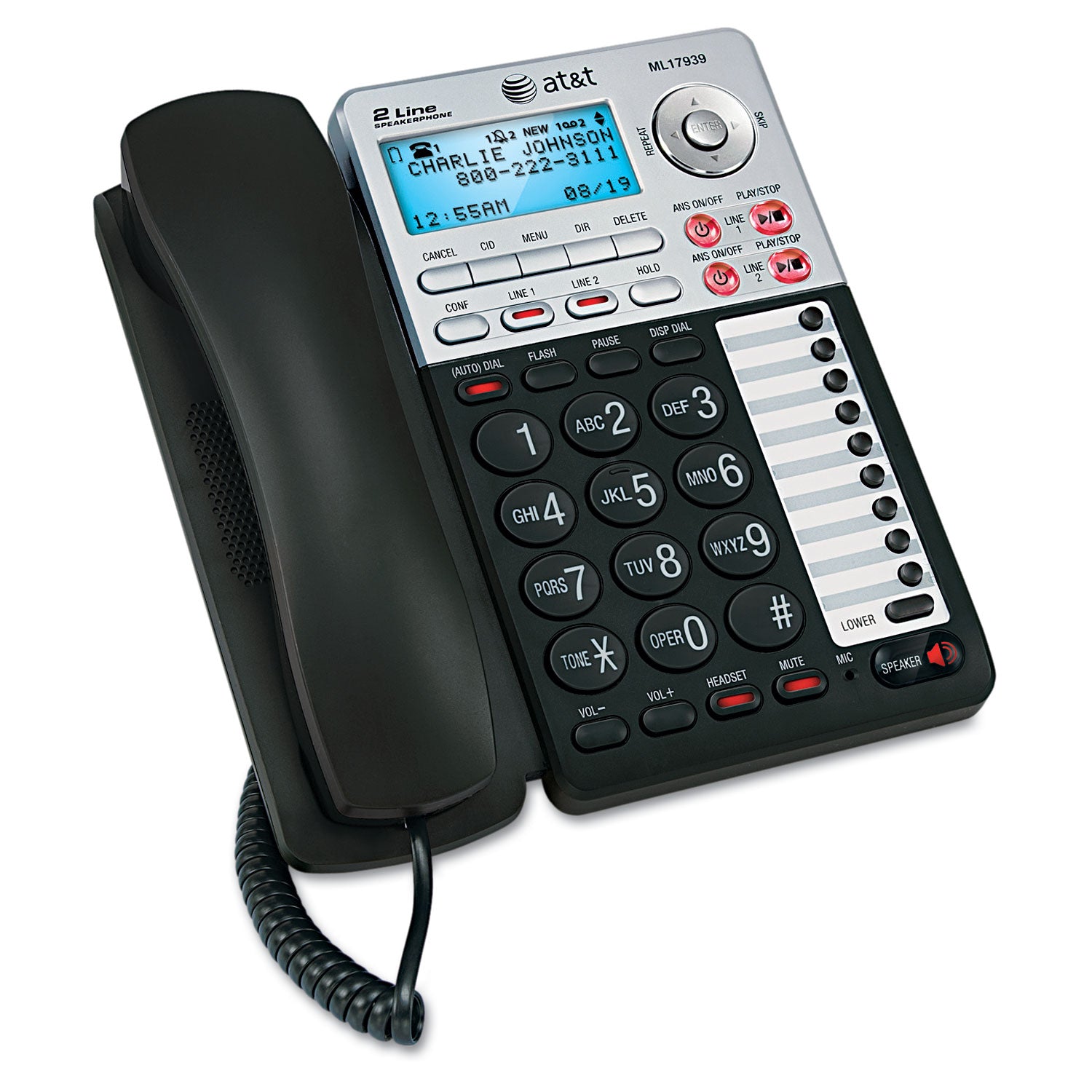 ML17939 Two-Line Speakerphone with Caller ID and Digital Answering System