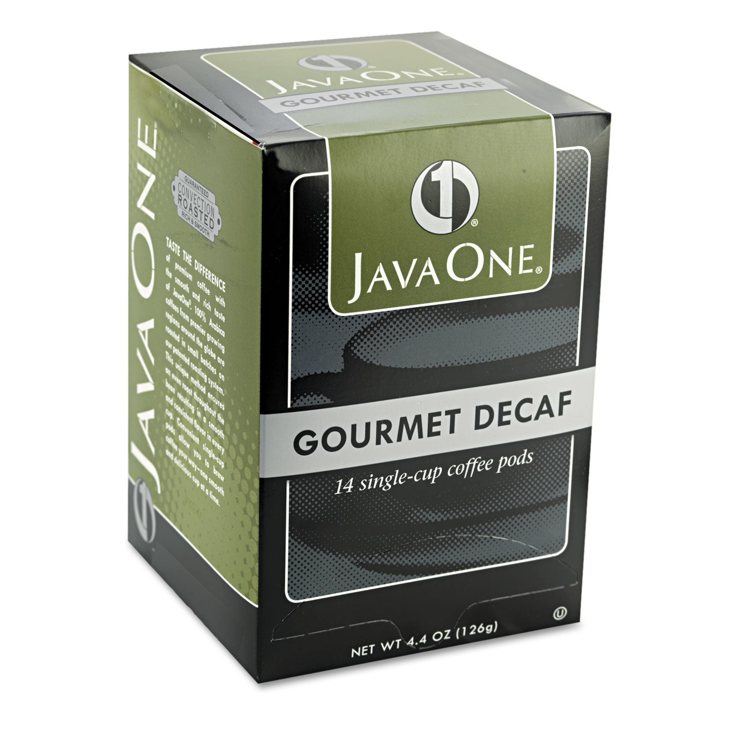 Java One® Coffee Pods, Colombian Decaf, Single Cup, Pods, 14/box