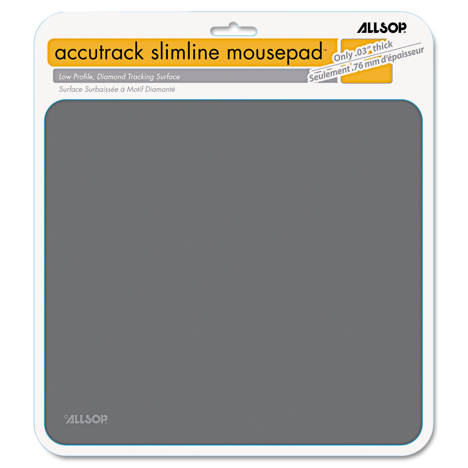 Allsop® Accutrack Slimline Mouse Pad, 8.75 x 8, Graphite