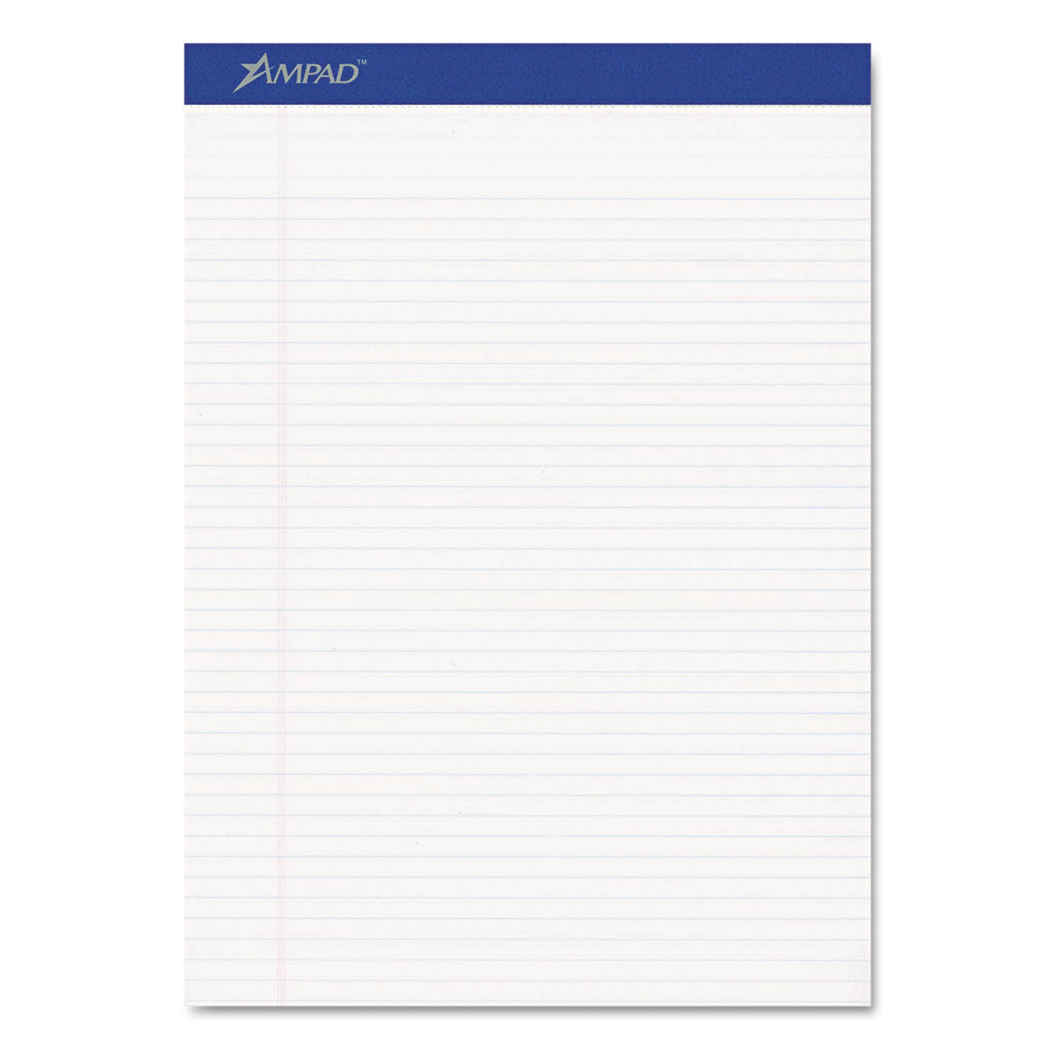 Ampad® Perforated Writing Pads, Narrow Rule, 50 White 8.5 X 11.75 Sheets, Dozen