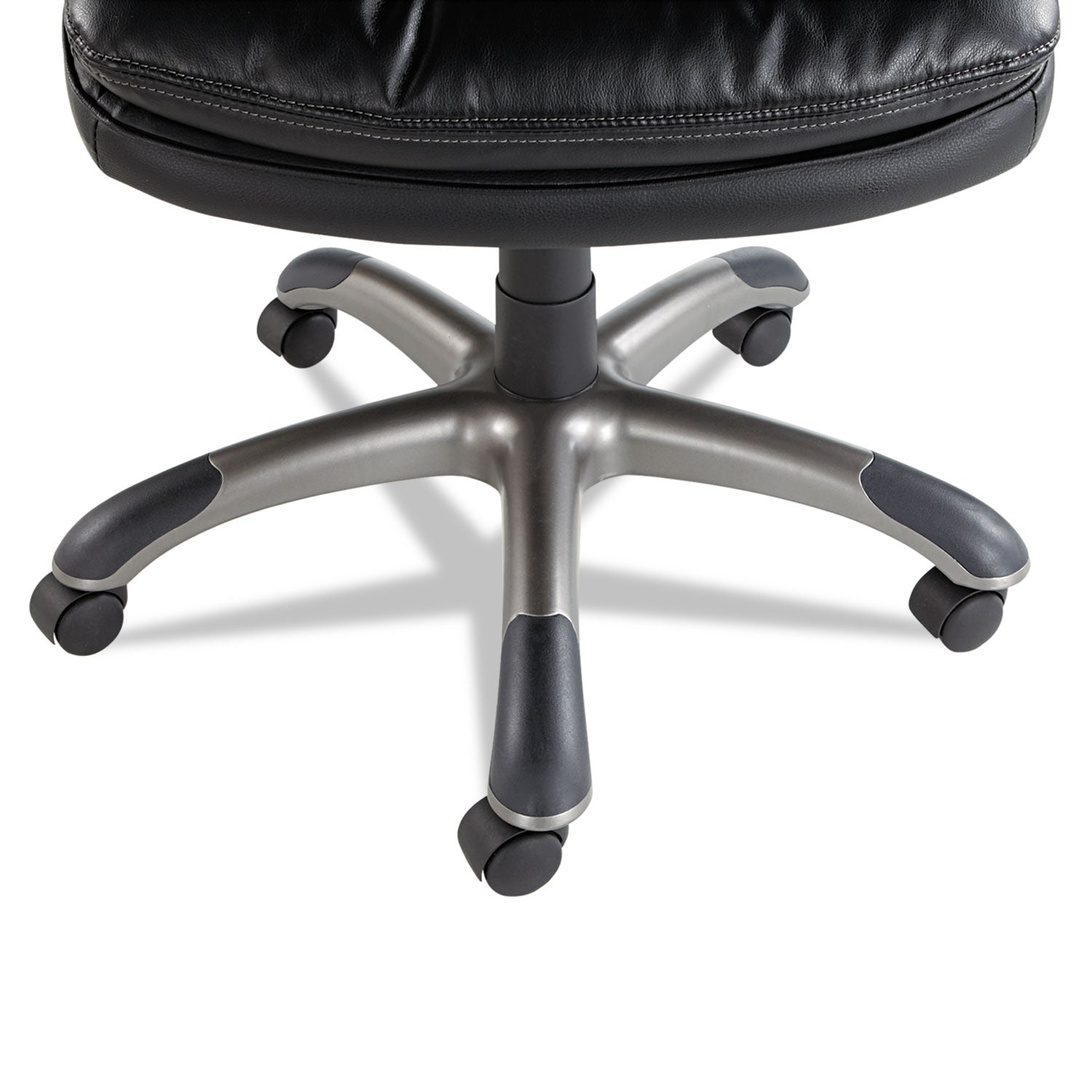 OIF Executive Swivel/tilt Bonded Leather High-Back Chair, Supports Up To 250 Lb, 18.50" To 21.65" Seat Height, Black