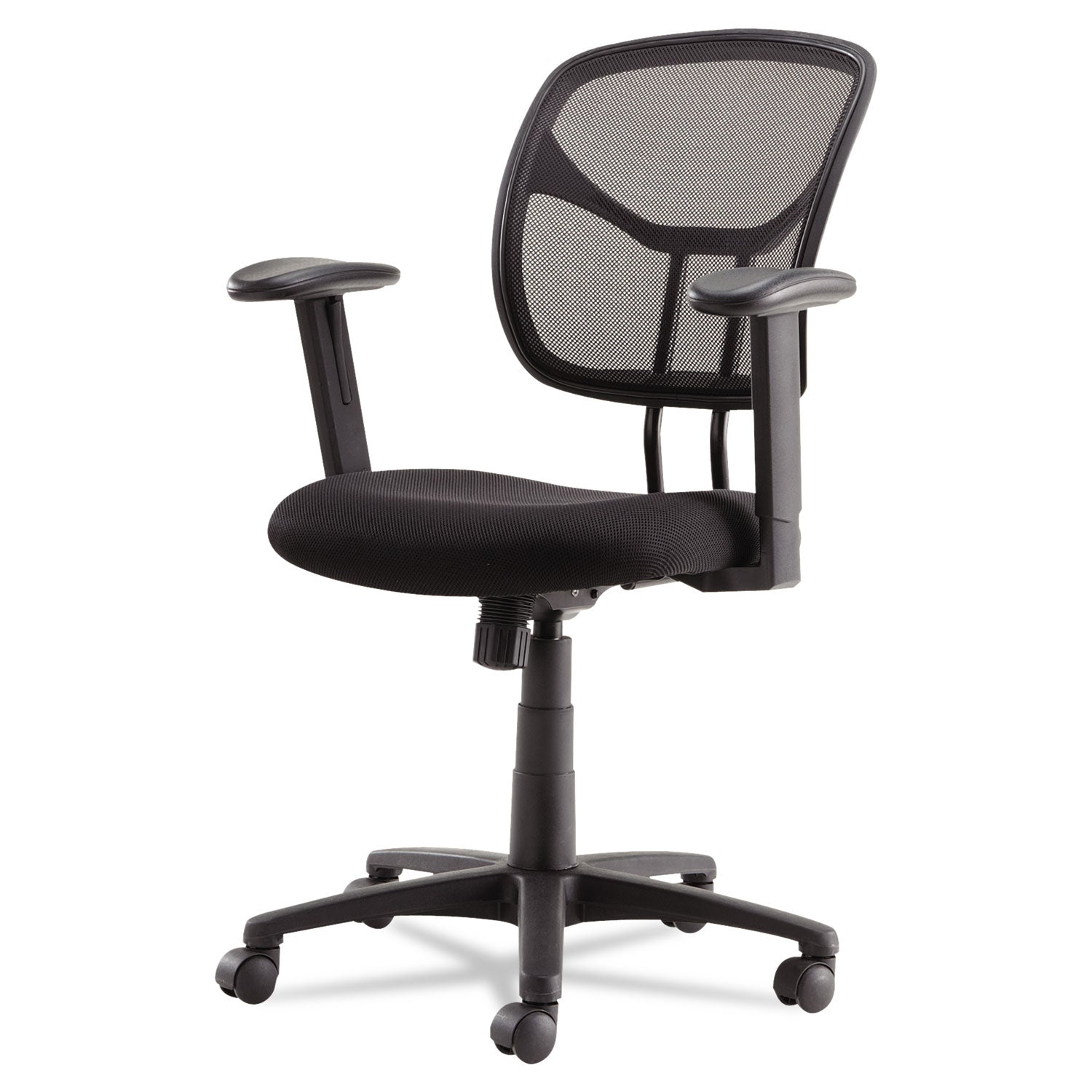 OIF Swivel/tilt Mesh Task Chair With Adjustable Arms, Supports Up To 250 Lb, 17.72" To 22.24" Seat Height, Black