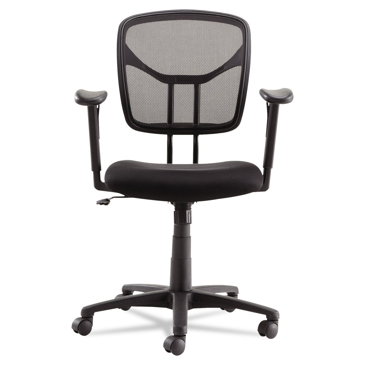 OIF Swivel/tilt Mesh Task Chair With Adjustable Arms, Supports Up To 250 Lb, 17.72" To 22.24" Seat Height, Black