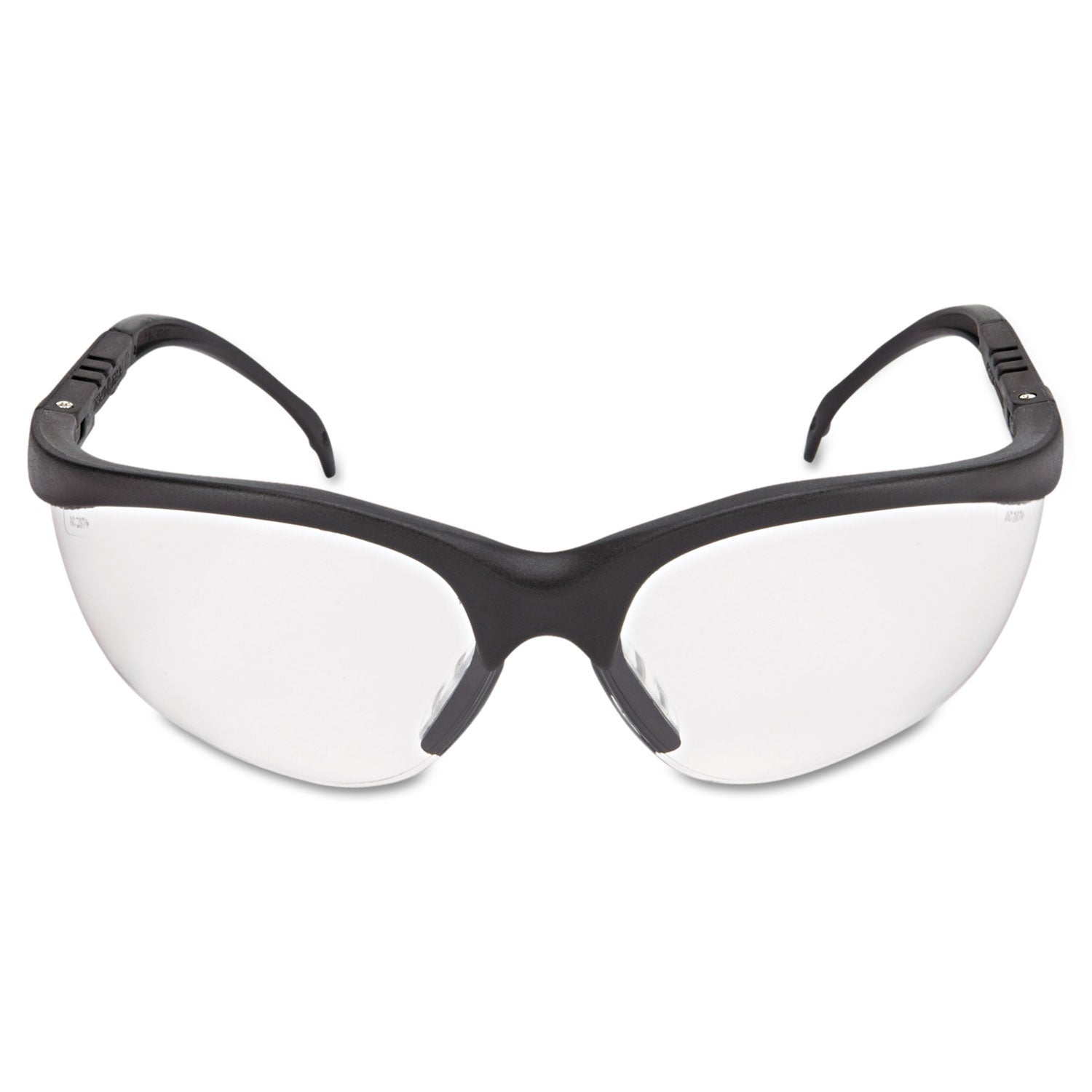 MCR™ Safety Klondike Safety Glasses, Matte Black Frame, Clear Lens