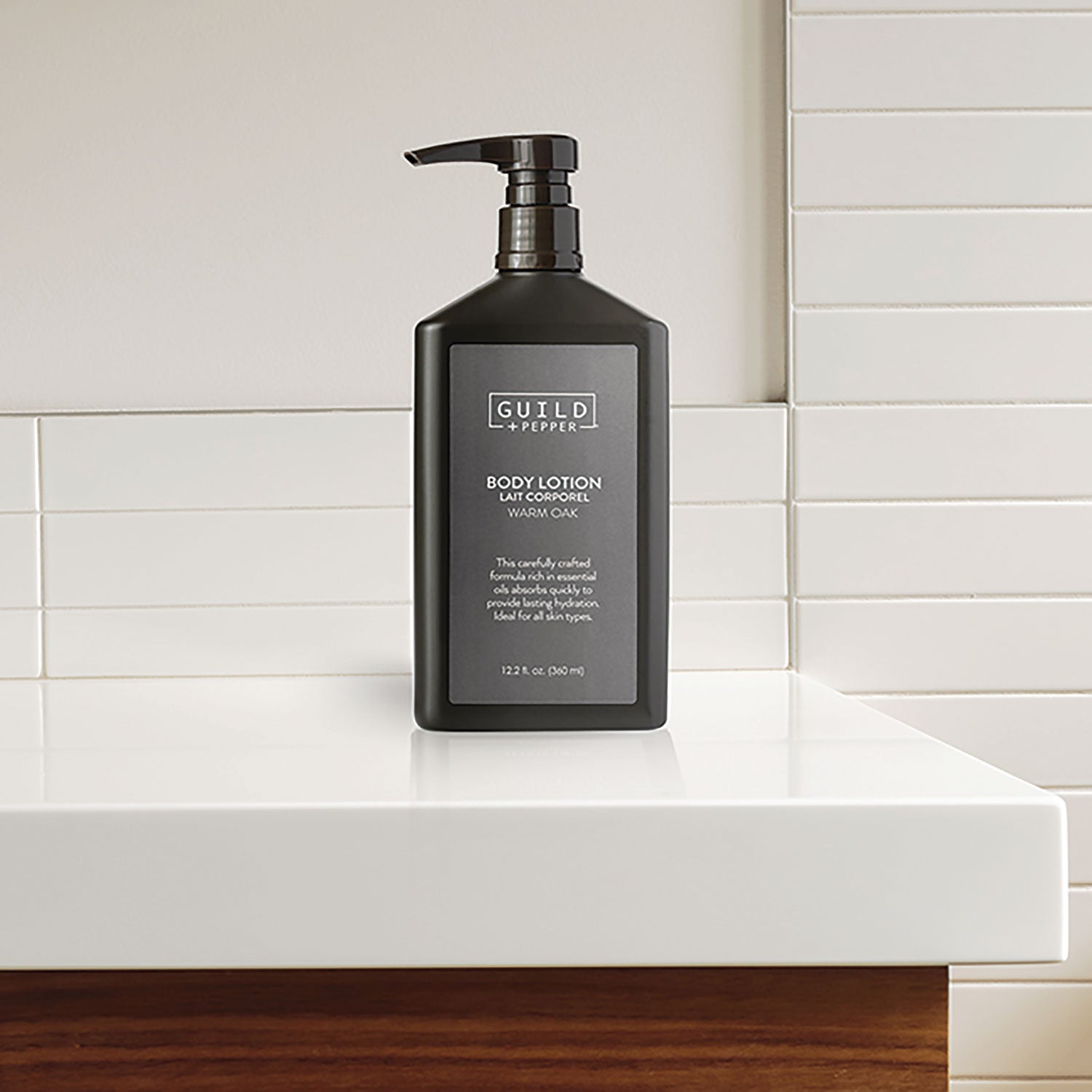 Guild+Pepper® Lotion, Warm Oak, 12.2 oz Bottle, 12/Carton