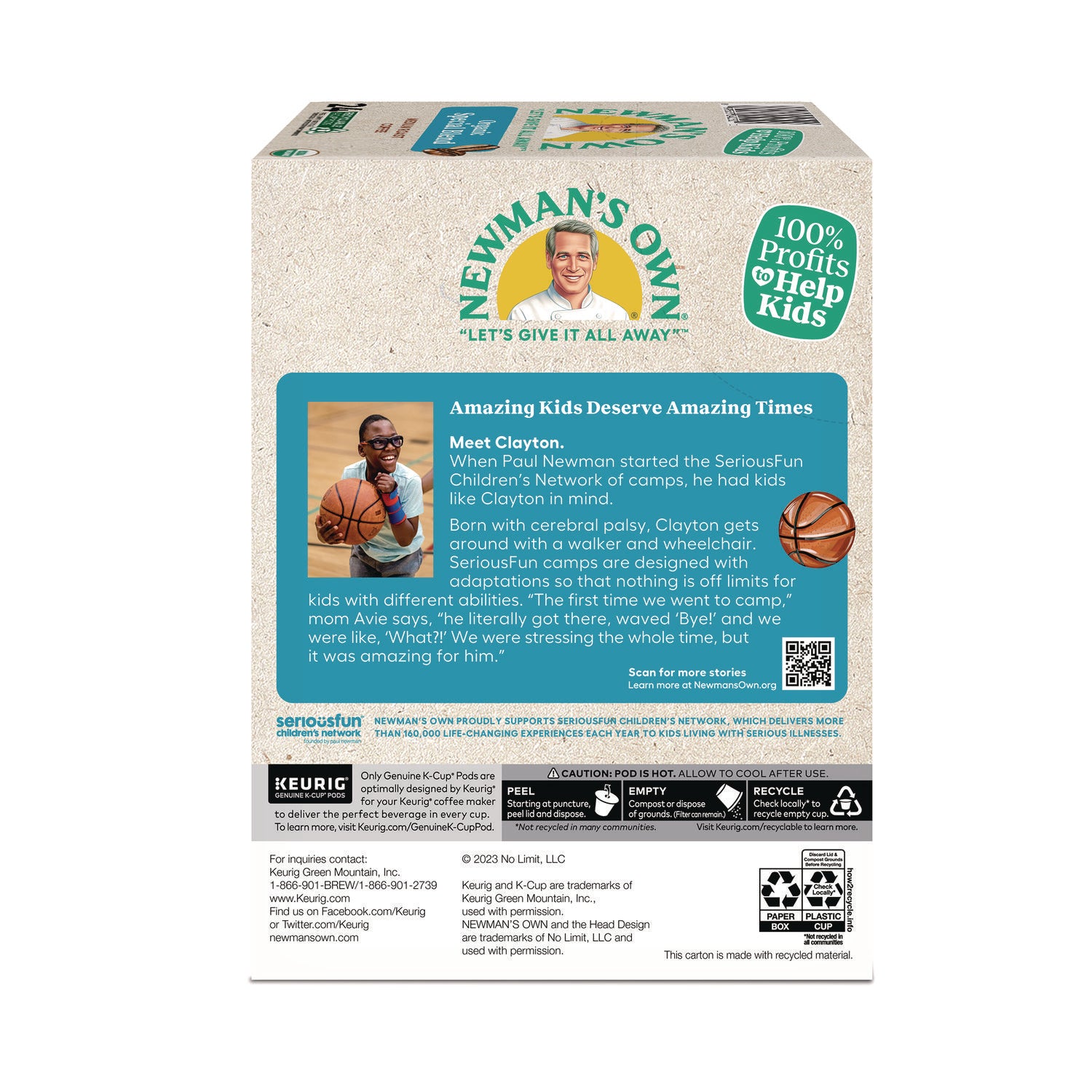 Newman's Own® Organics Special Blend Coffee K-Cups, 96/Carton