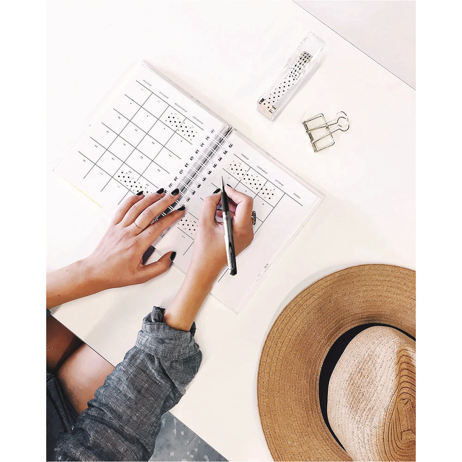 uniball® 207 Impact Gel Pen, Stick, Bold 1 mm, Blue Ink, Silver/Black/Blue Barrel