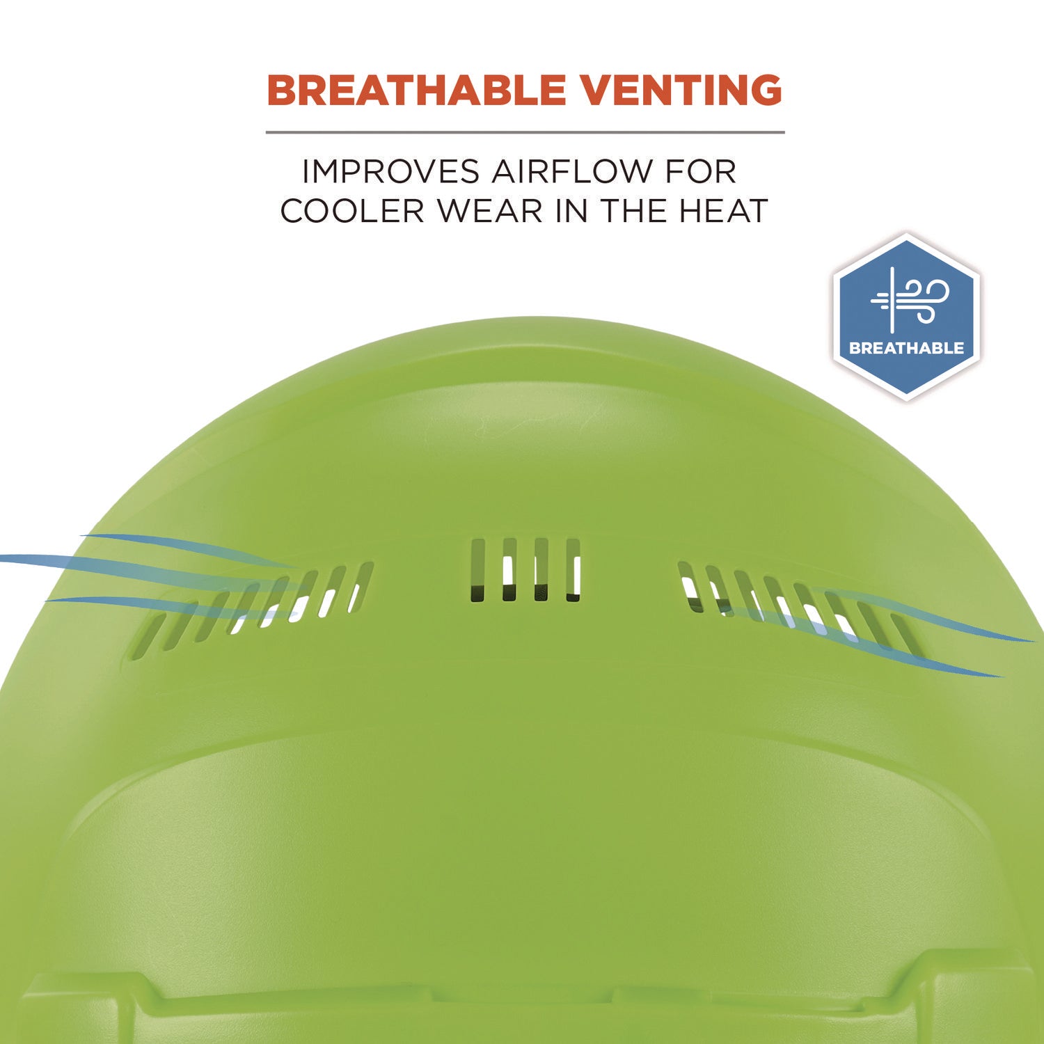 ergodyne® Skullerz 8966 Class C Lightweight Cap-Style Hard Hat, Adjustable Venting, 6-Point Rachet Suspension, Lime