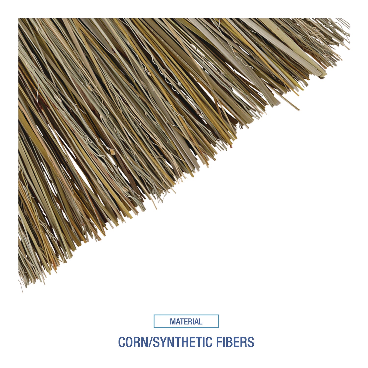 Boardwalk® Corn/fiber Brooms, Corn/synthetic Fiber Bristles, 36" Overall Length, Gray/natural, 12/carton