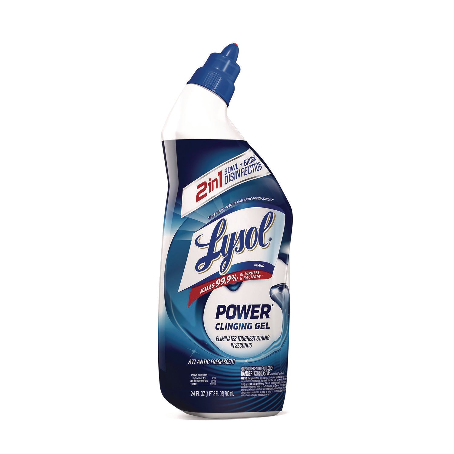 LYSOL® Brand Disinfectant Toilet Bowl Cleaner, Atlantic Fresh, 24 oz Bottle, 9/Carton