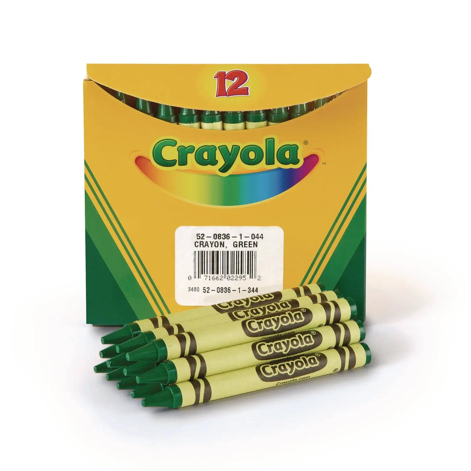 Bulk Crayons, Green, 12/Box