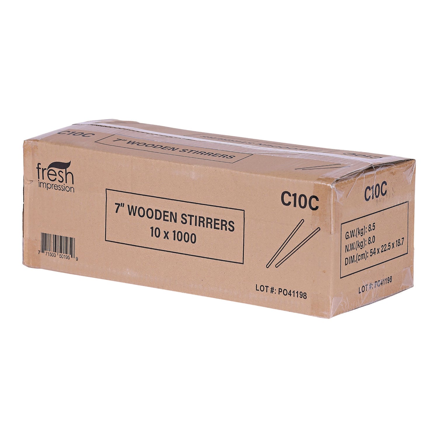 Eco-Products® Renewable Wooden Stir Sticks, 7", 1,000/pack, 10 Packs/carton