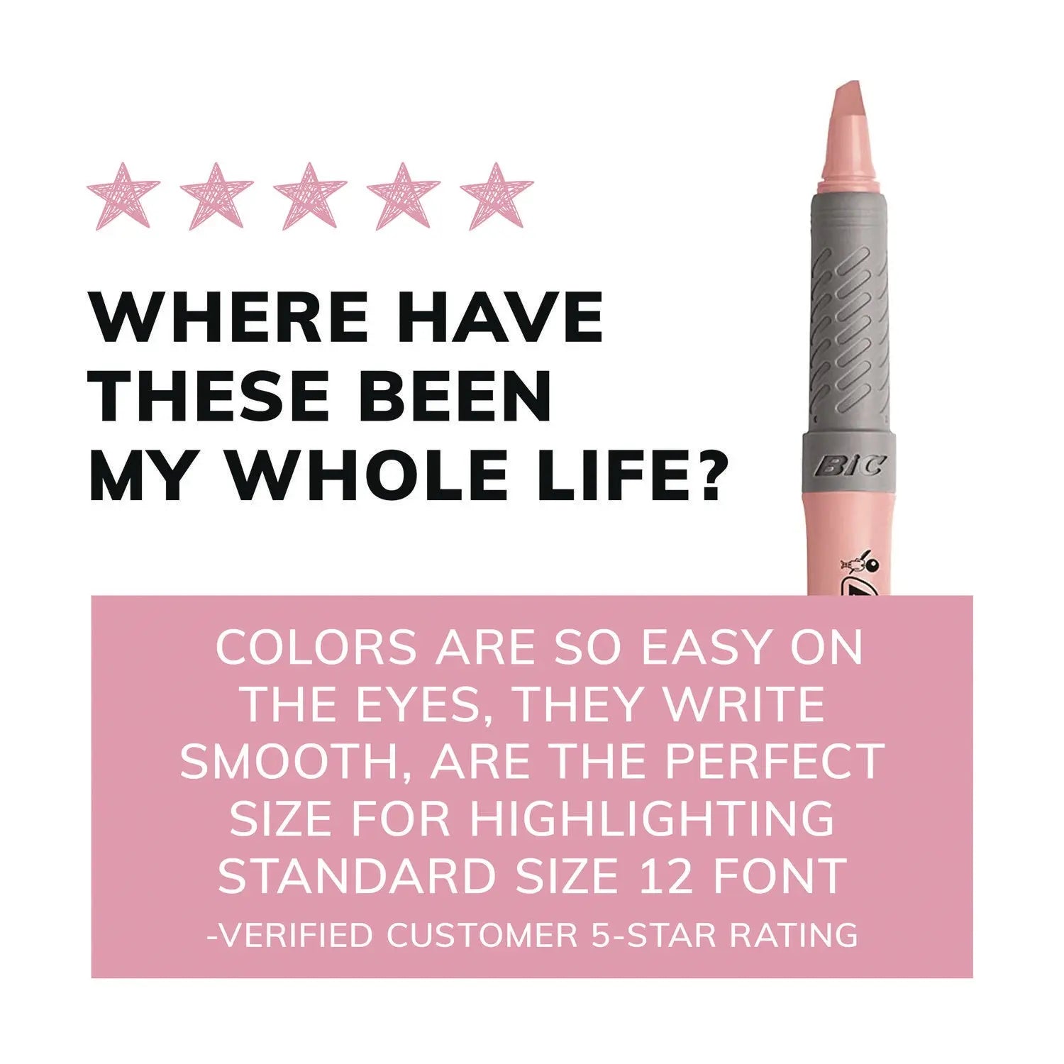 Brite Liner Grip Pocket Highlighter, Assorted Ink Colors, Chisel Tip, Assorted Barrel Colors, 6/Set, 6 Sets/Pack BIC® Flipcost