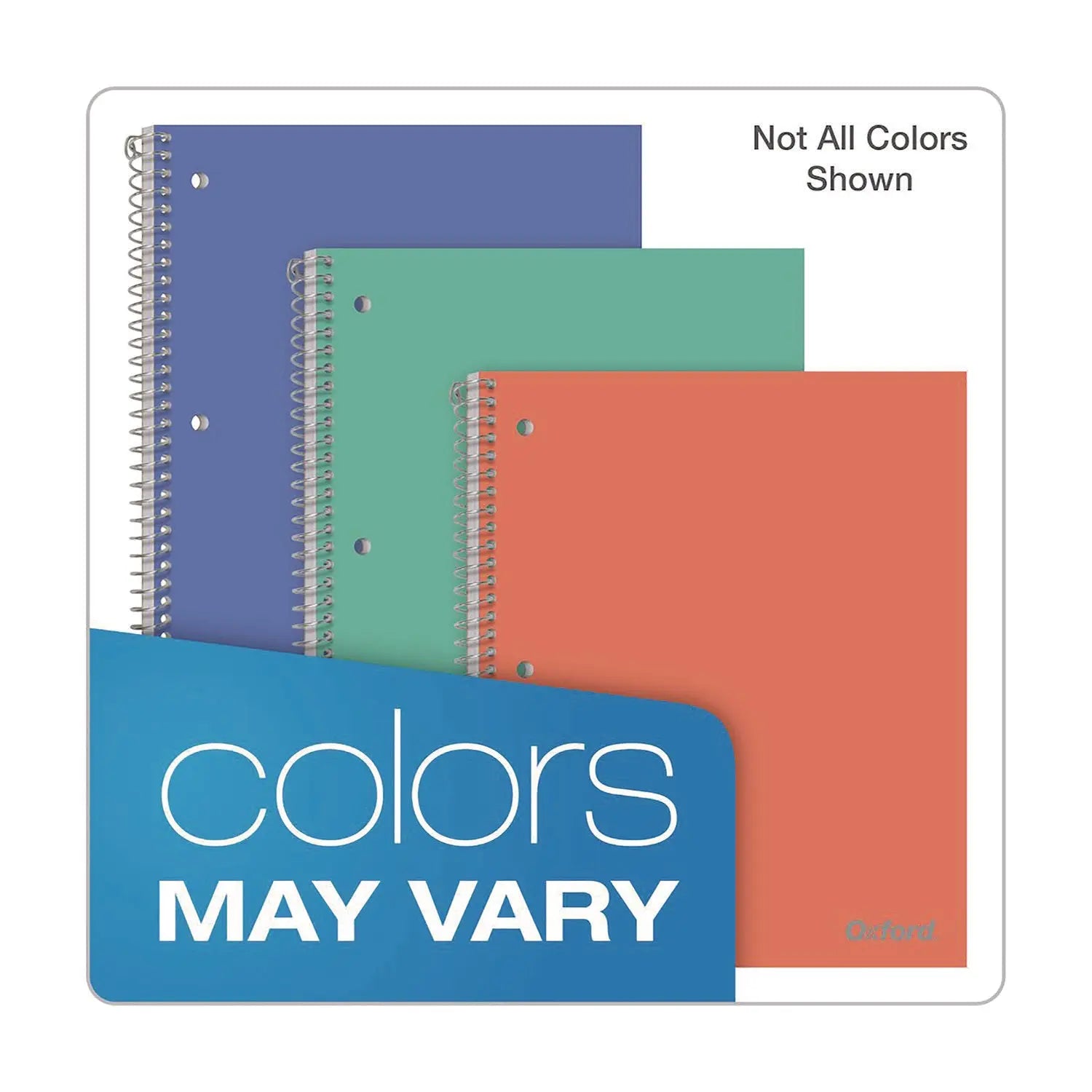 Poly One-Subject Notebook, 1 Subject, College Rule, Randomly Assorted Cover Color, (100) 11 x 9 Sheets Oxford™ Flipcost