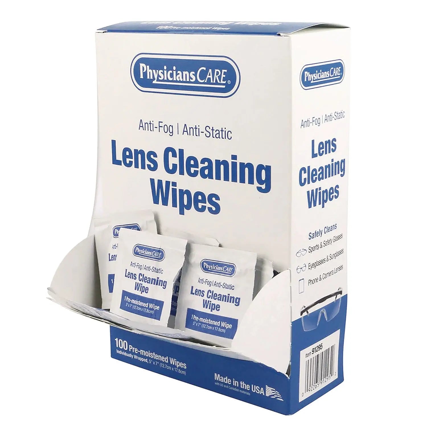 Lens Cleaning Wipe, 100/Box PhysiciansCare® Flipcost