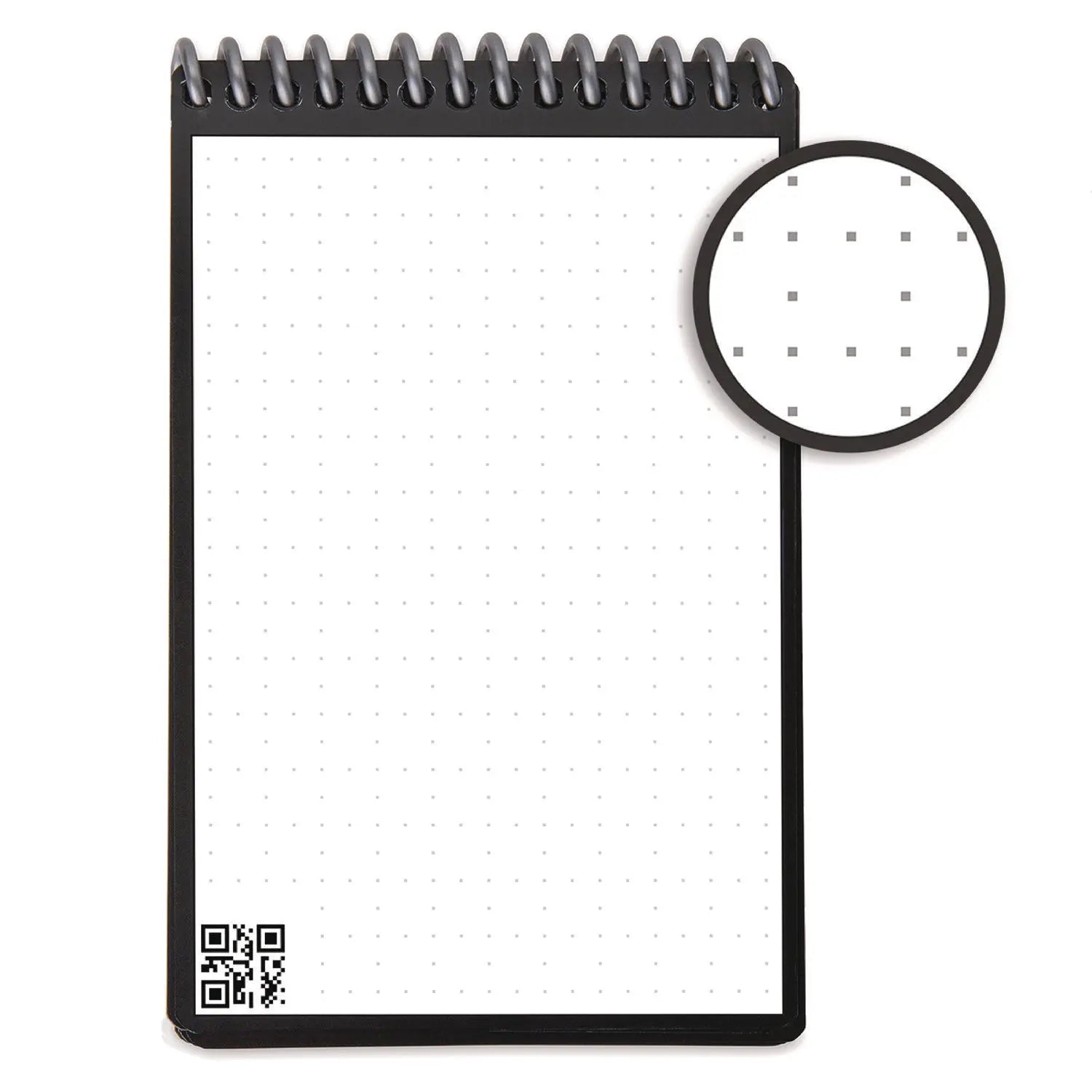 Mini Notepad, Black Cover, Dot Grid Rule, 3 x 5.5, White, 48 Sheets Rocketbook Flipcost