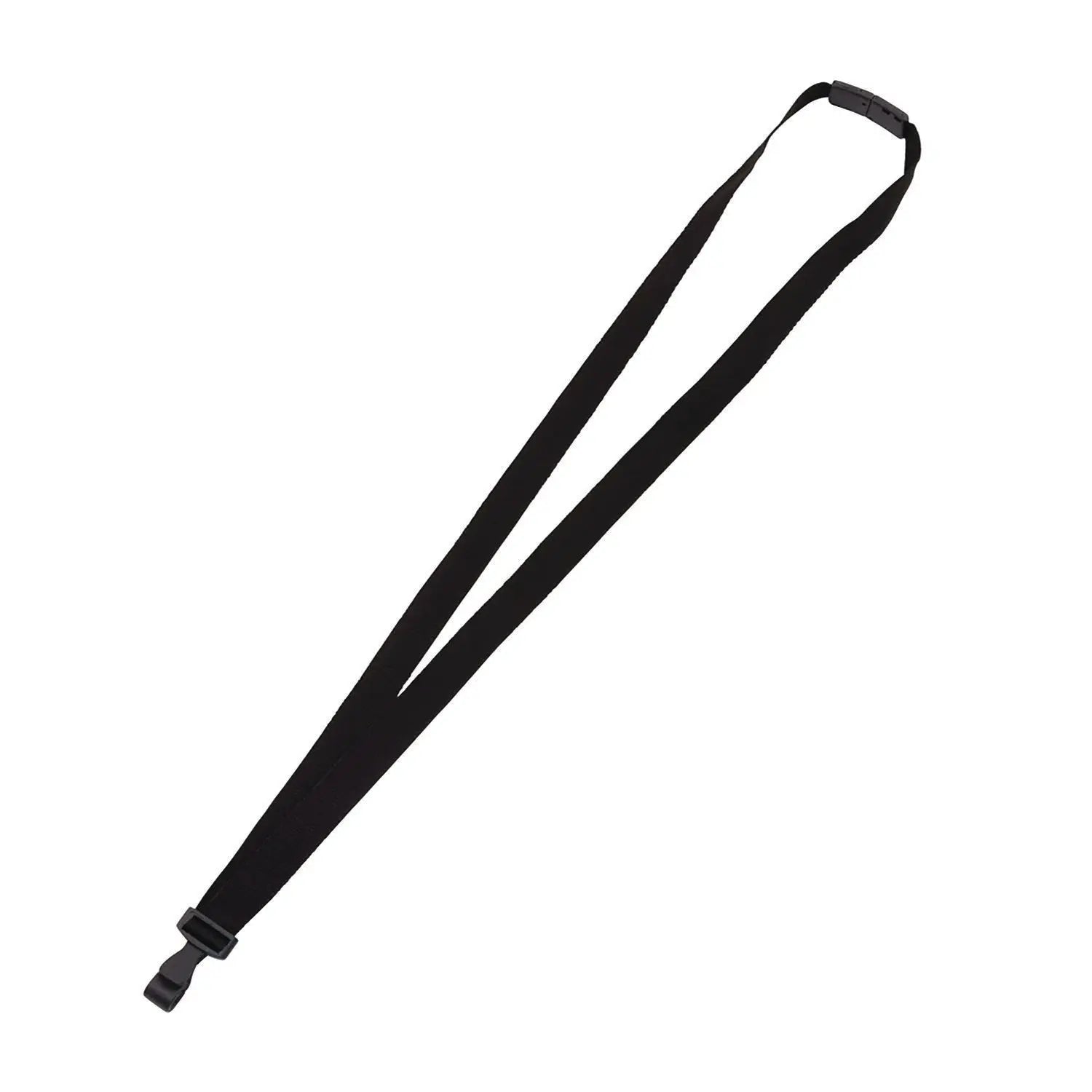 Breakaway Lanyard with Plastic Hook, 36" Long, Black, 12/Pack Advantus Flipcost