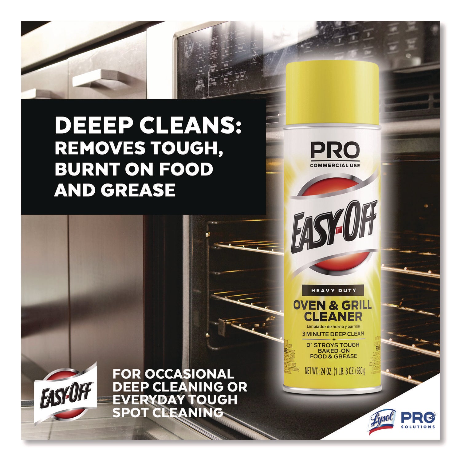 Professional EASY-OFF® Oven And Grill Cleaner, Unscented, 24 Oz Aerosol Spray