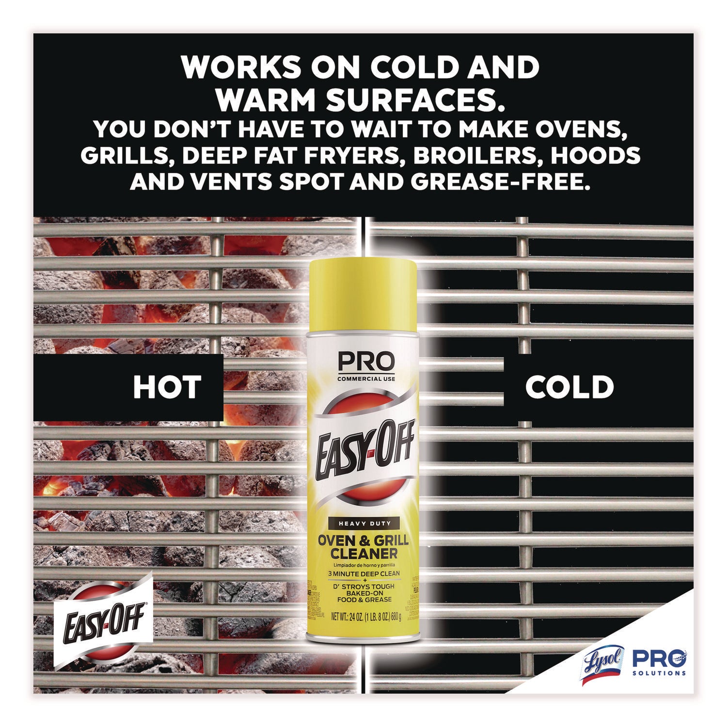 Professional EASY-OFF® Oven And Grill Cleaner, Unscented, 24 Oz Aerosol Spray