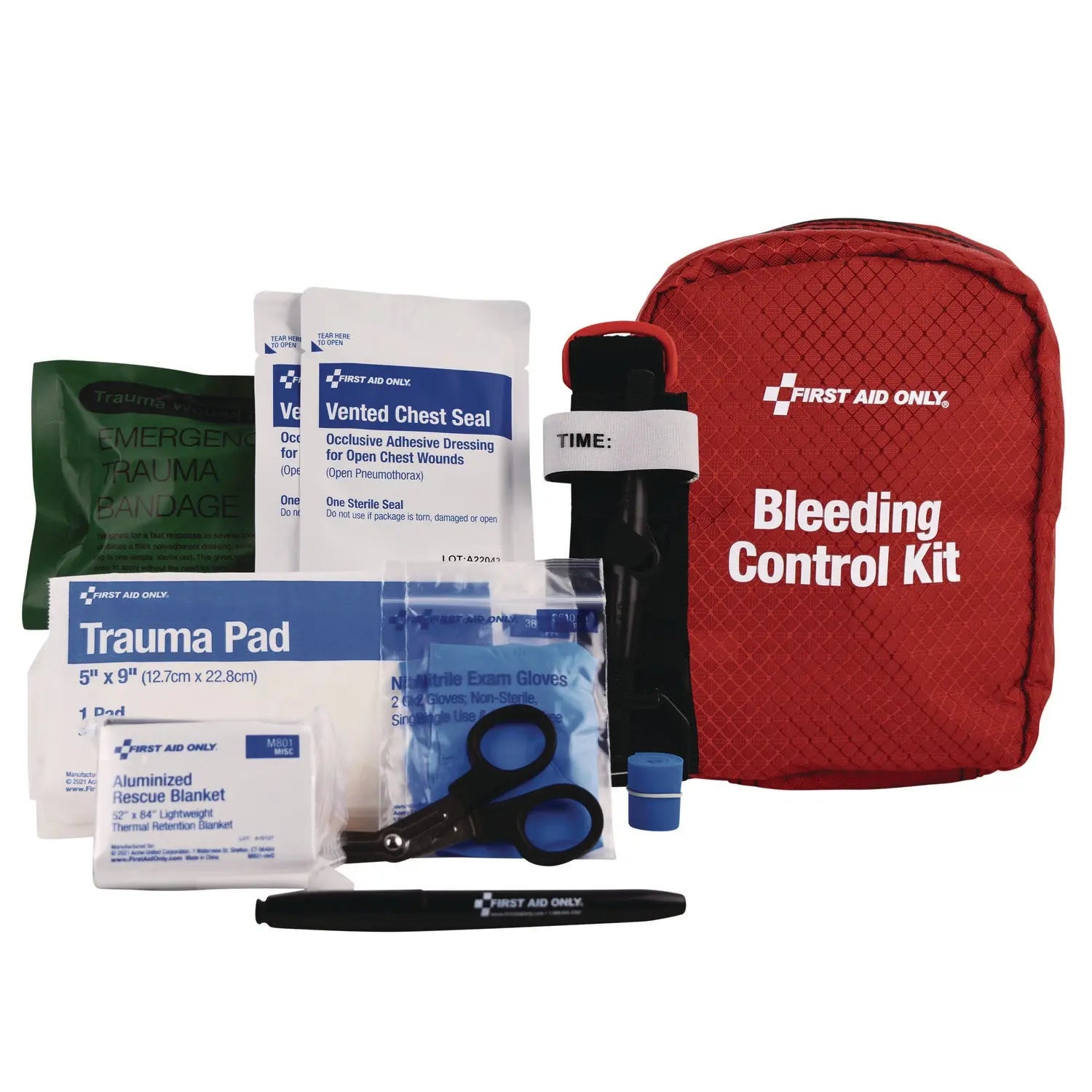 First Aid Only™ Right Response Bleeding Control Kit for Limb and Chest Wounds, 16 Pieces, Fabric Pouch First Aid Only™ Flipcost