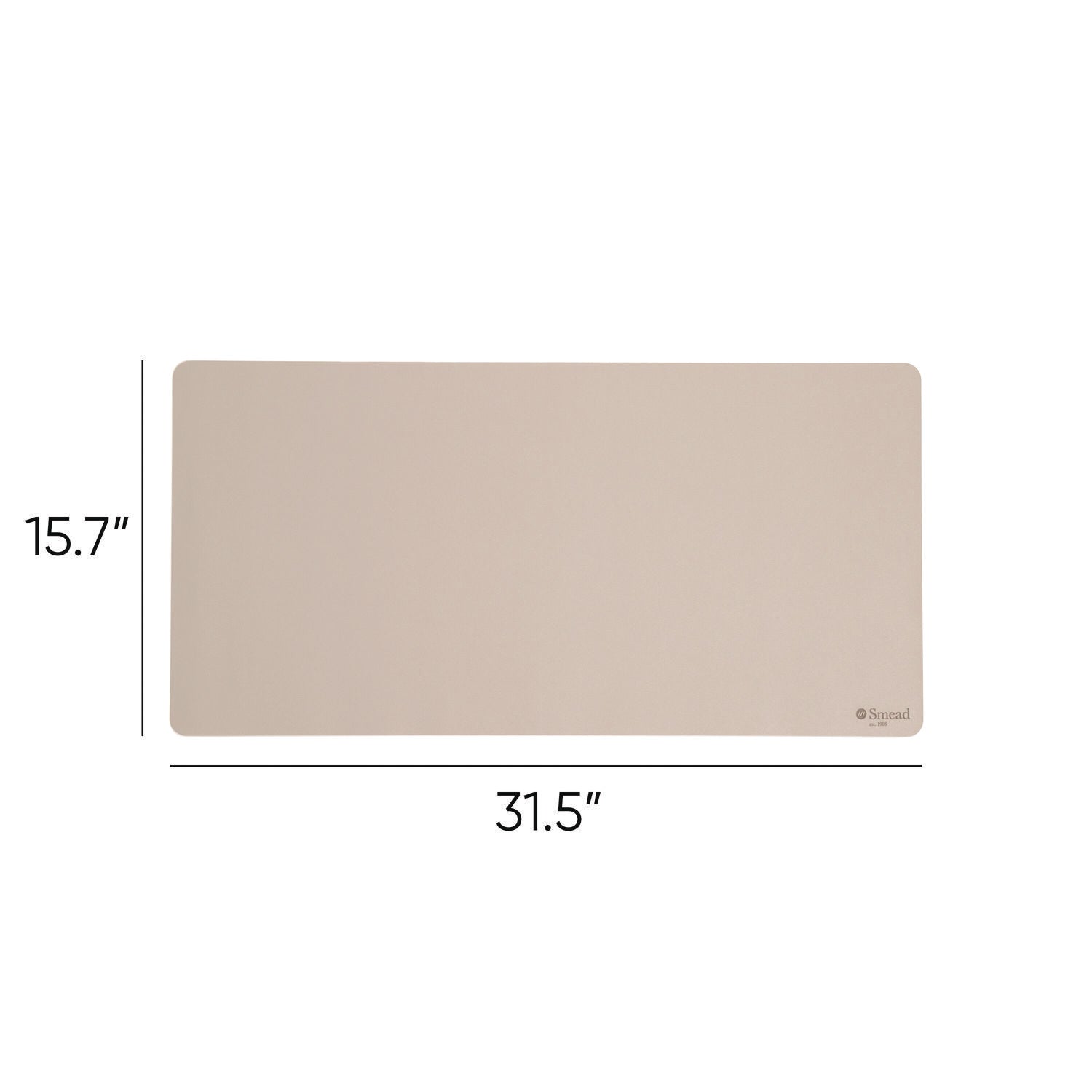 Smead Vegan Leather Desk Pads, 31.5 x 15.7, SandStone