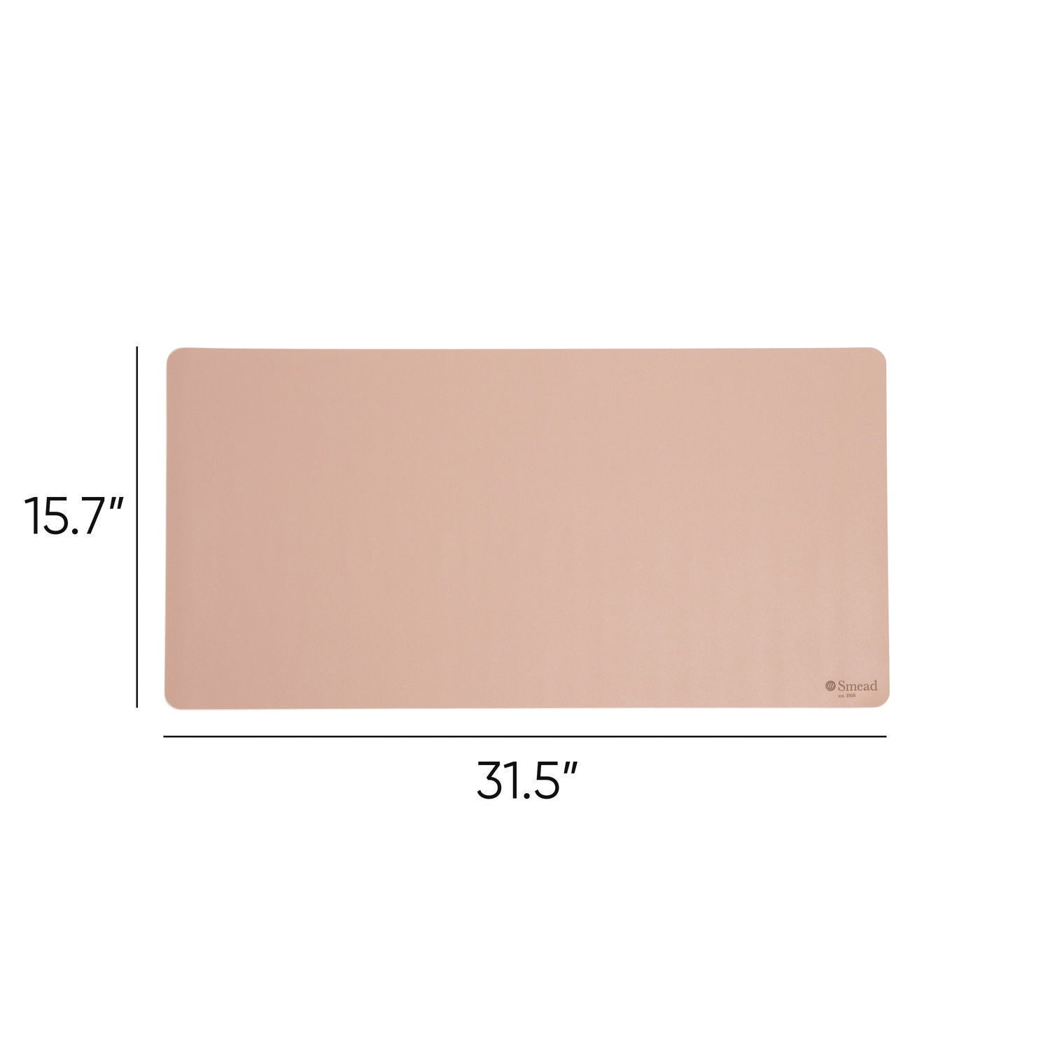 Smead Vegan Leather Desk Pads, 31.5 x 15.7, Light Pink