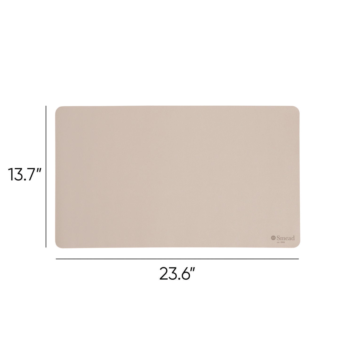 Smead Vegan Leather Desk Pads, 23.6 x 13.7, SandStone