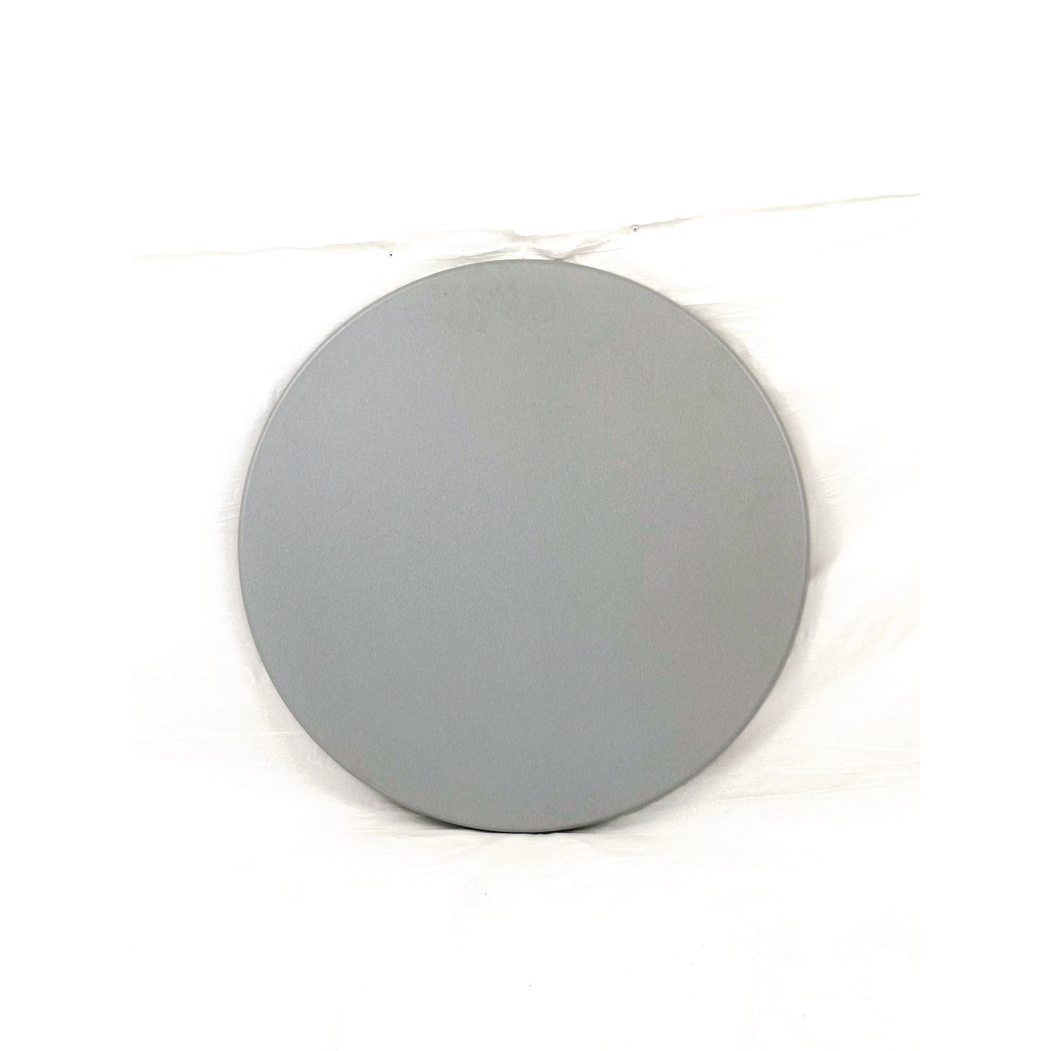 JMC Furniture Topalit Tables, Round, 24" dia x 44"h, Brushed Silver Top, Black Iron Base/Legs