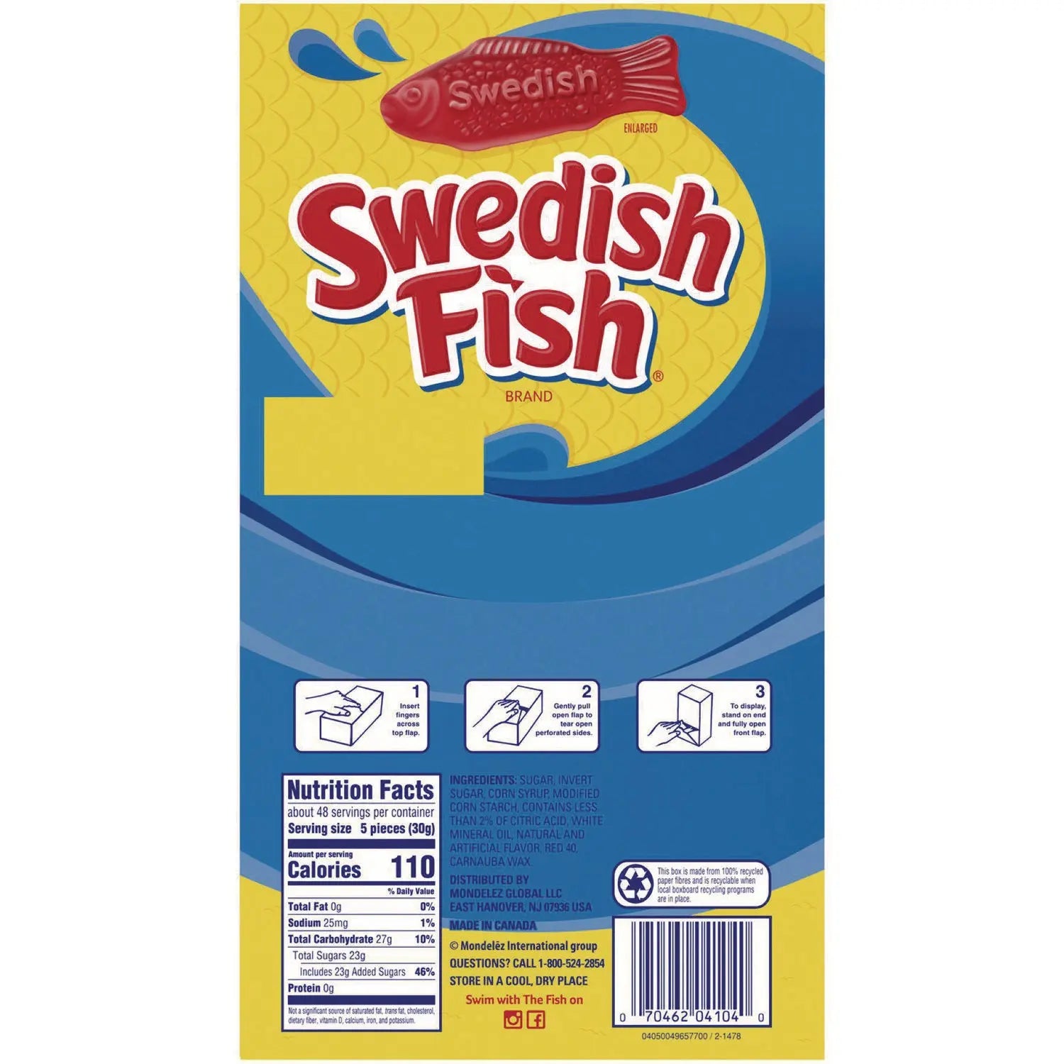 Grab-and-Go Candy Snacks In Reception Box, 240-Pieces/Box Swedish Fish® Flipcost