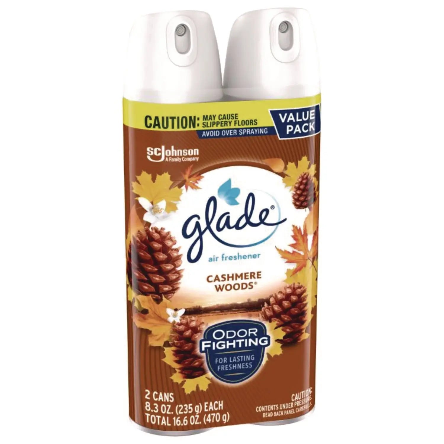 Glade® Air Freshener, Cashmere Woods Scent, 8.3 oz Aerosol Can, 2/Pack Glade® Flipcost
