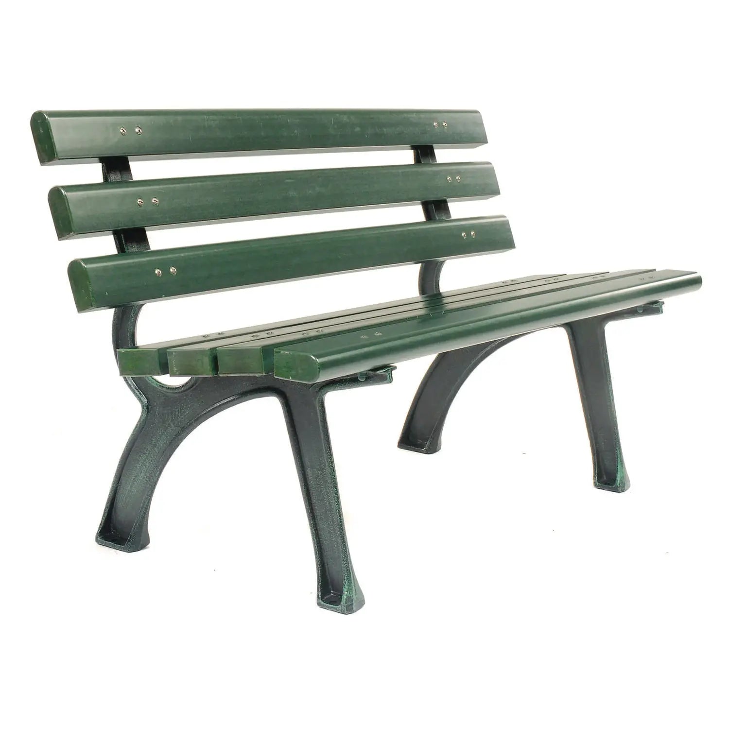 Recycled Plastic Benches with Back, 48 x 23 x 28, Green Global Industrial® Flipcost