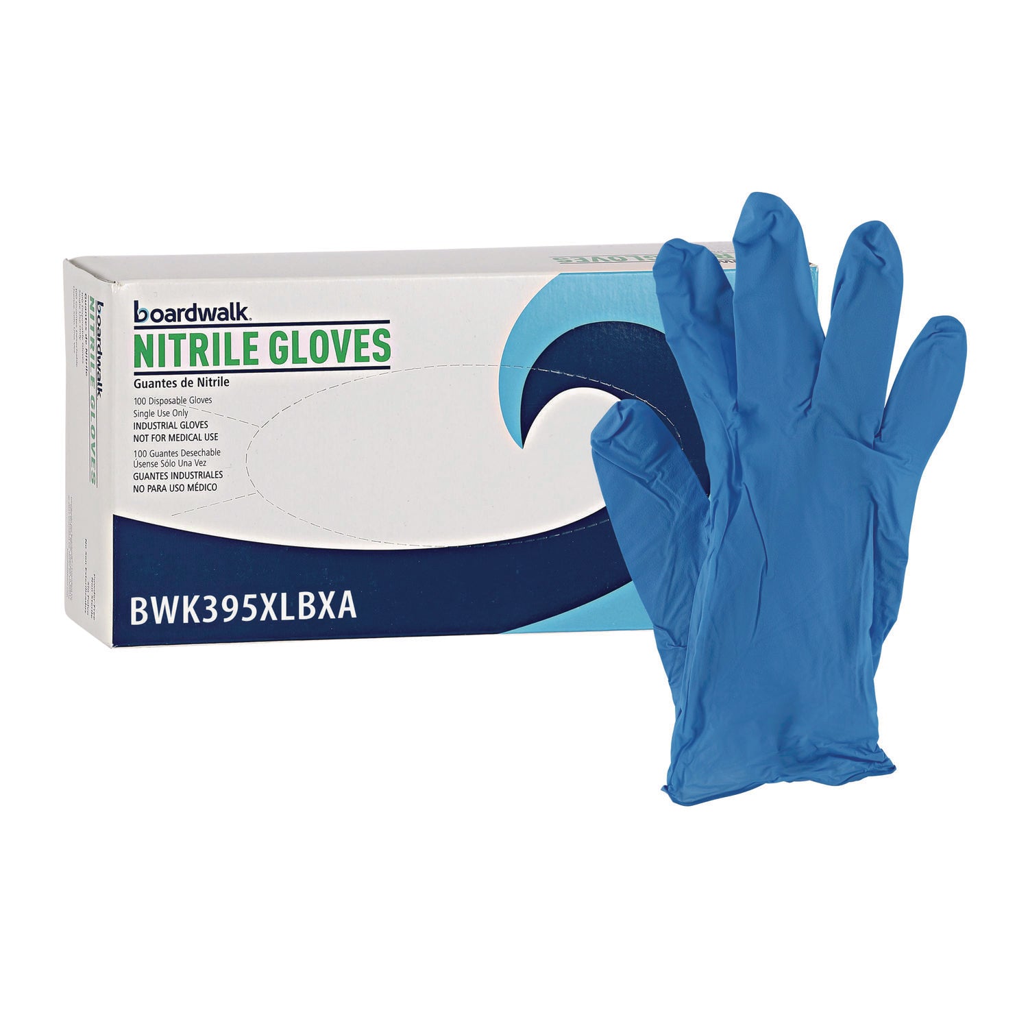 Boardwalk® Disposable General-Purpose Powder-Free Nitrile Gloves, X-Large, Blue, 5 mil, 1,000/Carton