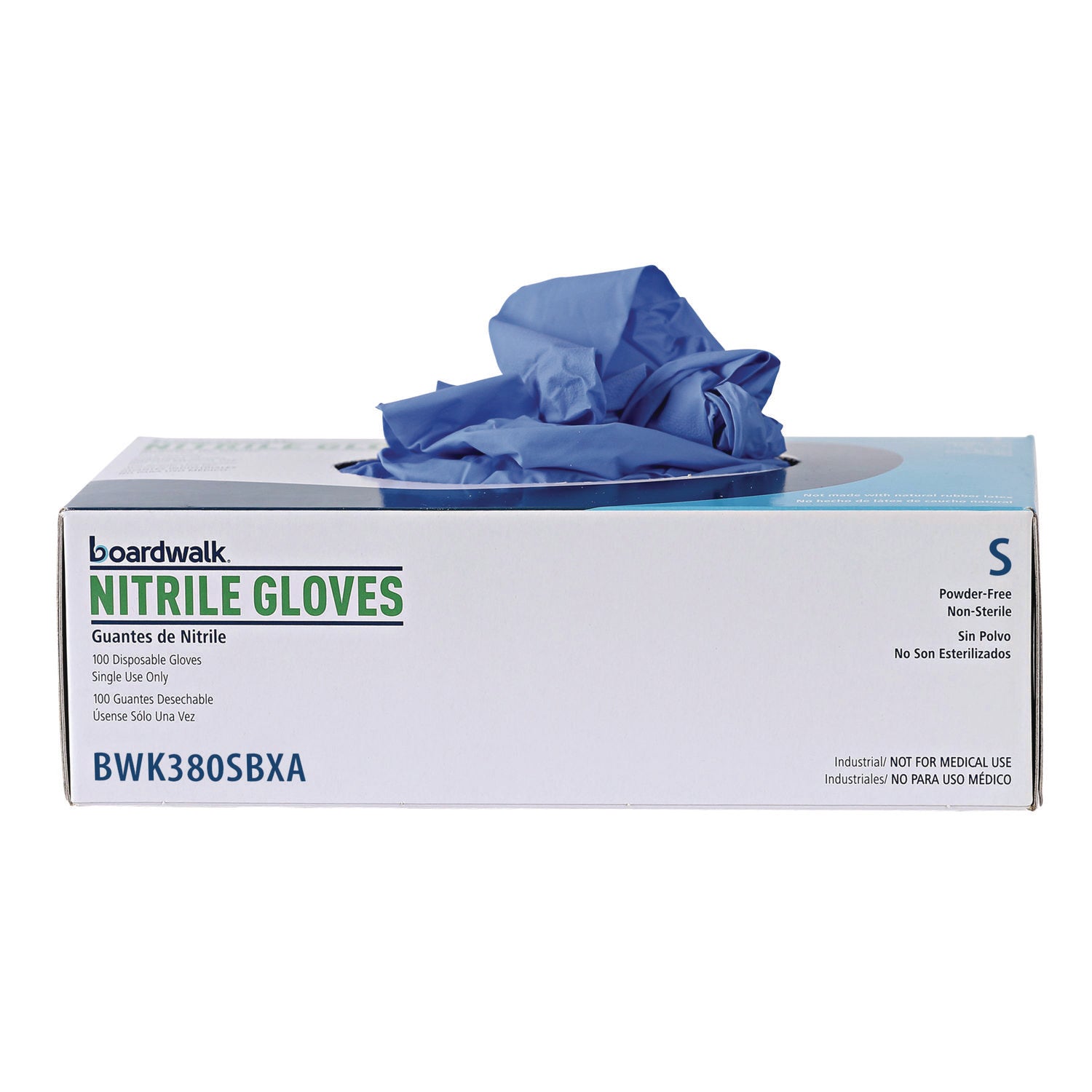Boardwalk® Disposable General-Purpose Nitrile Gloves, Small, Blue, 4 mil, 100/Box