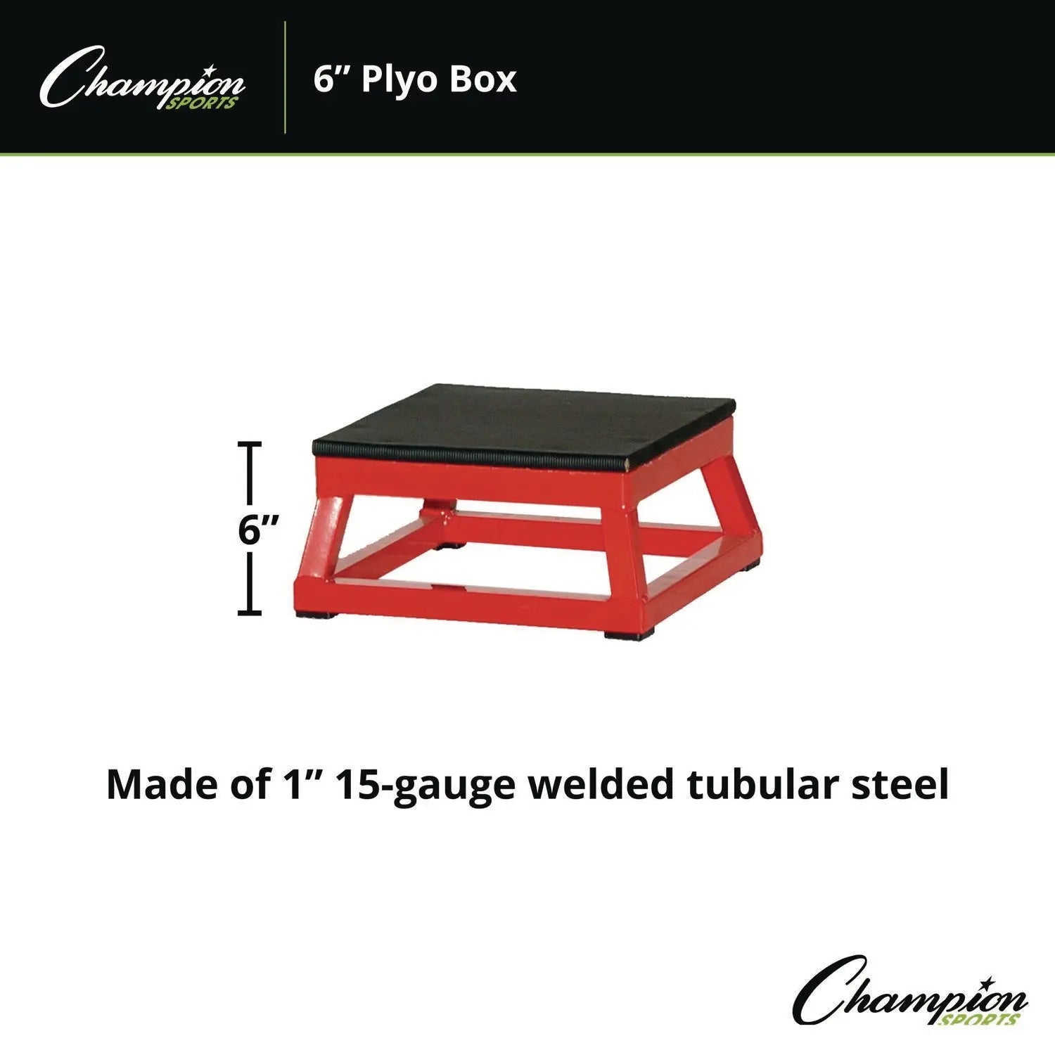 Plyo Box, 6" h, 13 x 13 Base Champion Sports Flipcost