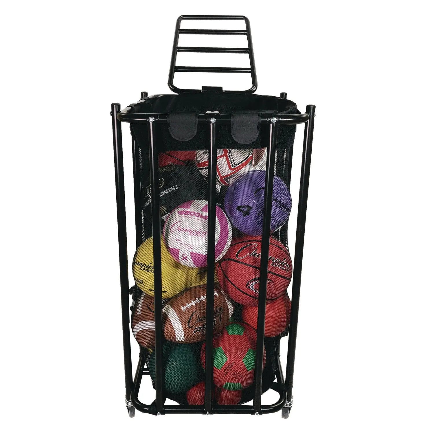 Compact Lockable Ball Locker, Metal, 176 lb Capacity, 22 x 28 x 43, Black Champion Sports Flipcost