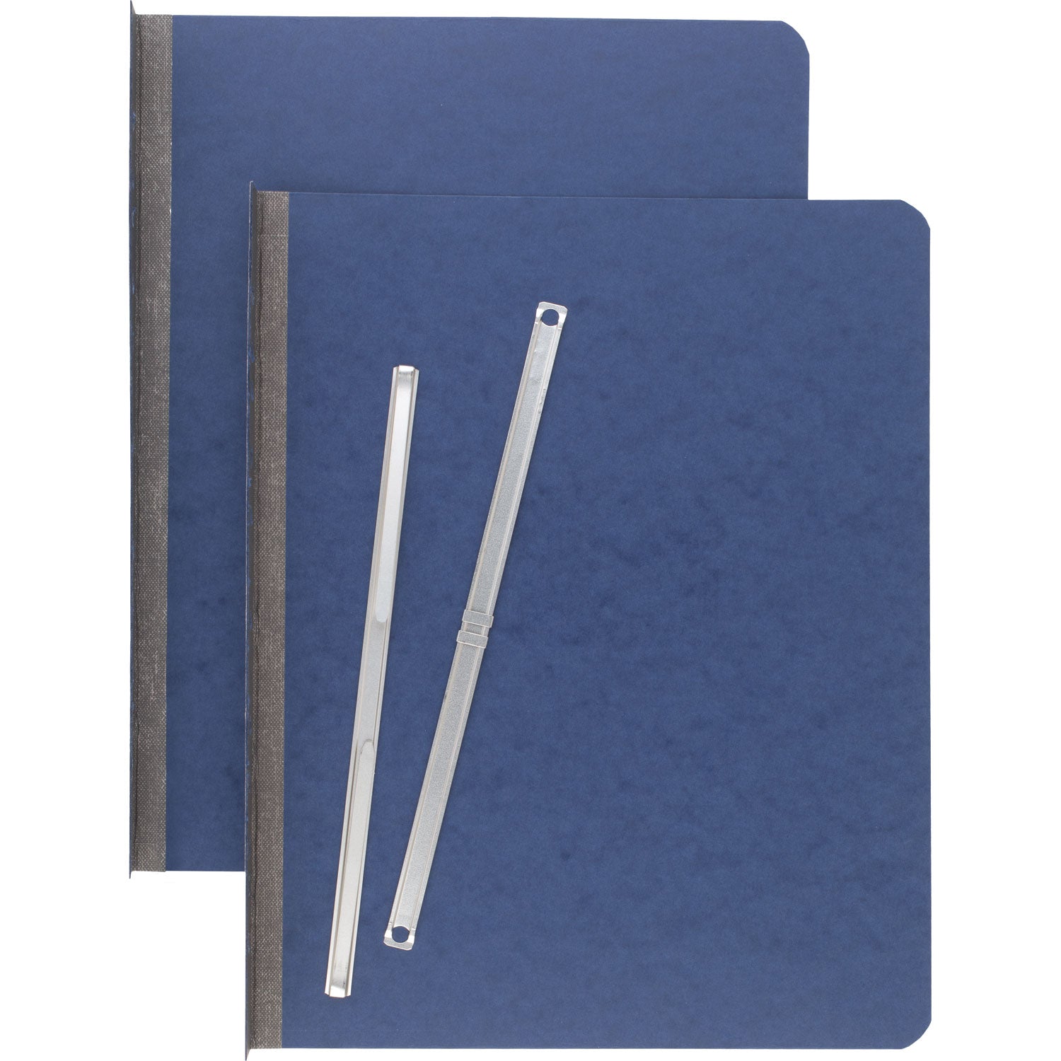 ACCO Pressboard Report Cover With Tyvek Reinforced Hinge, Two-Piece Prong Fastener, 3" Capacity, 8.5 X 11, Dark Blue/dark Blue