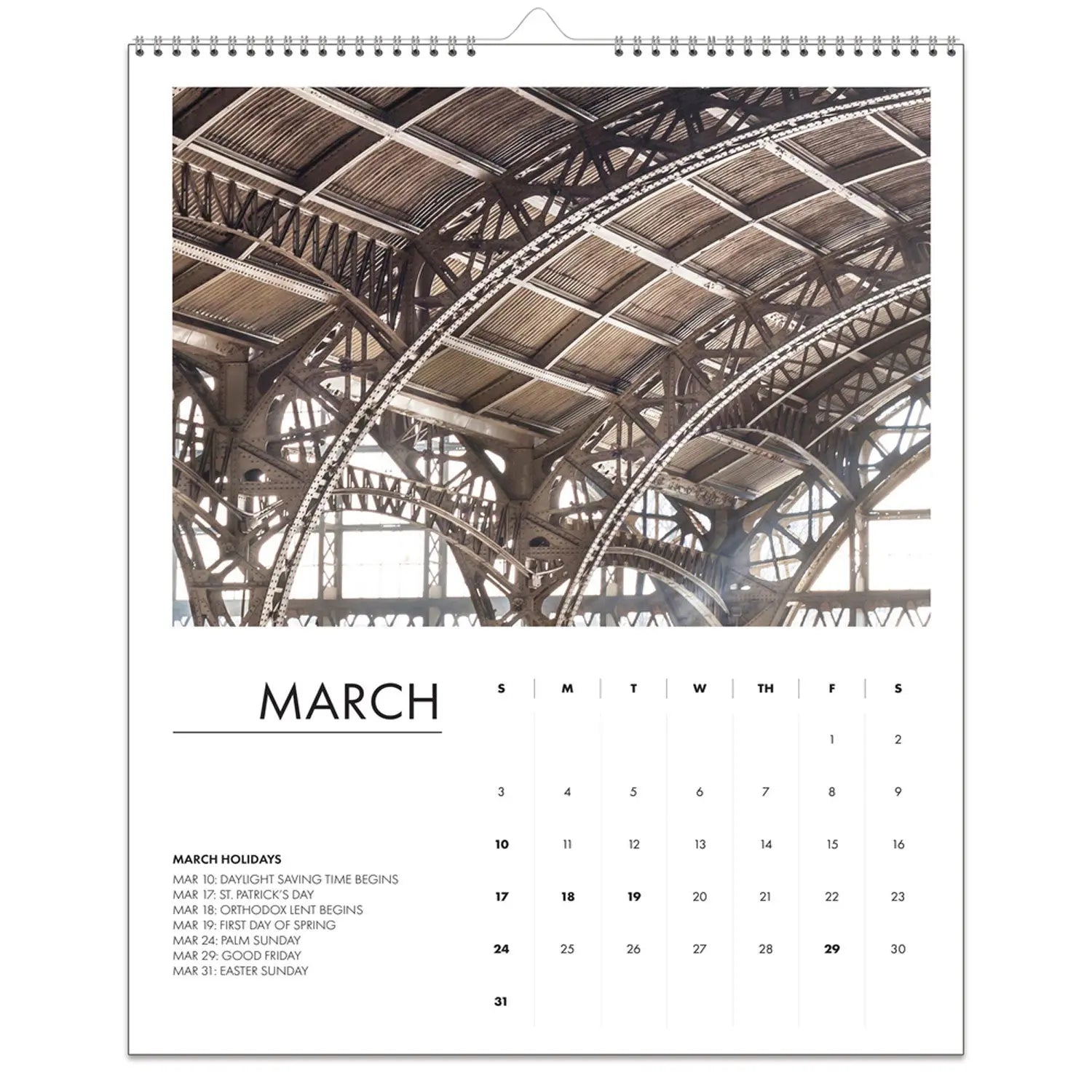 100% Recycled Abstract Architecture Photos Wall Calendar, 14 x 11, White Sheets, 12-Month (Jan-Dec): 2025 House of Doolittle™ Flipcost