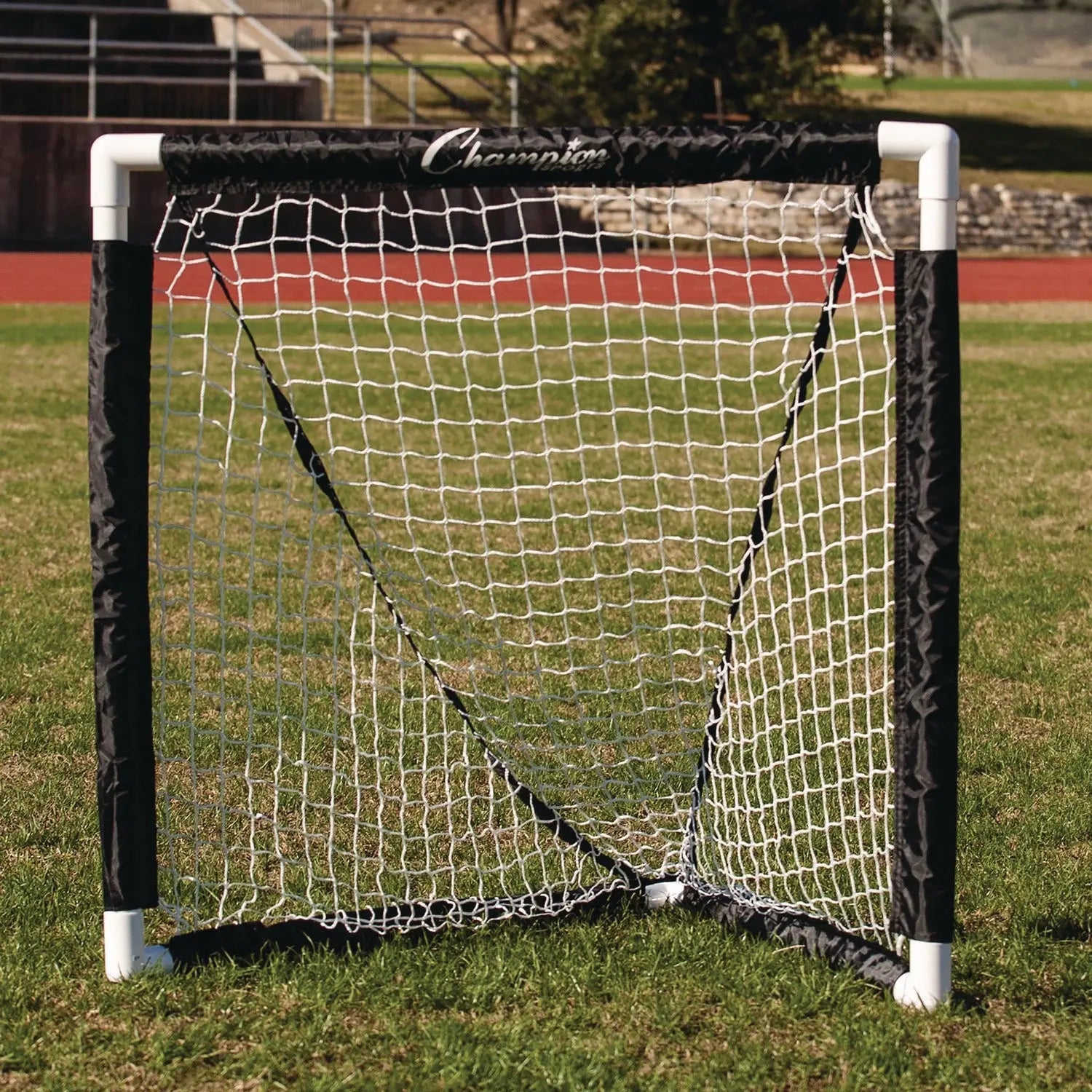 Mini Lacrosse Goal, 3 ft  x 3 ft, 1.5" dia Frame Champion Sports Flipcost