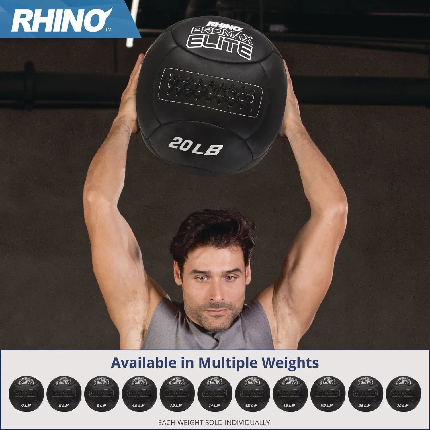 Rhino Promax Elite Medicine Ball, 14 lb, Black Champion Sports Flipcost