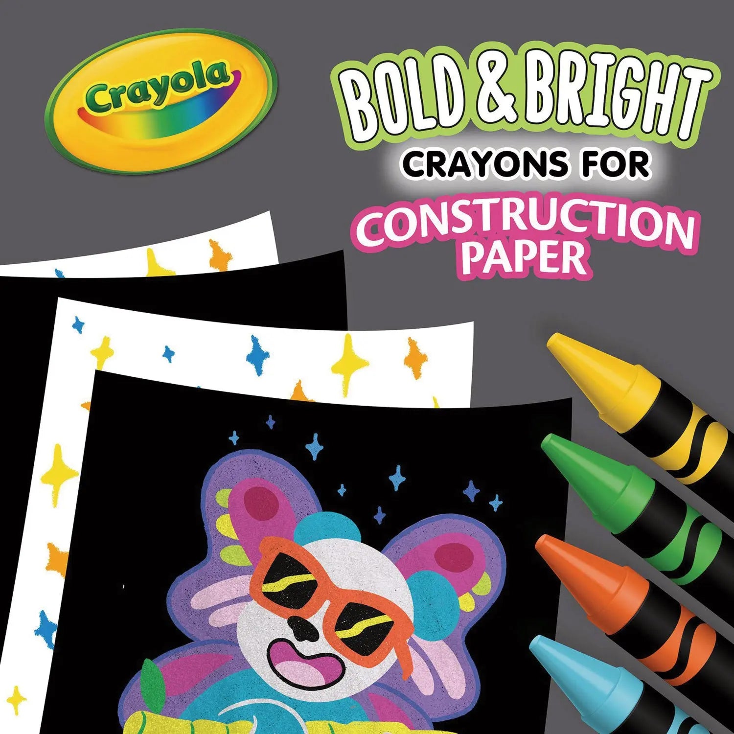 Bold and Bright Construction Paper Crayons, Assorted Colors, 24/Box Crayola® Flipcost