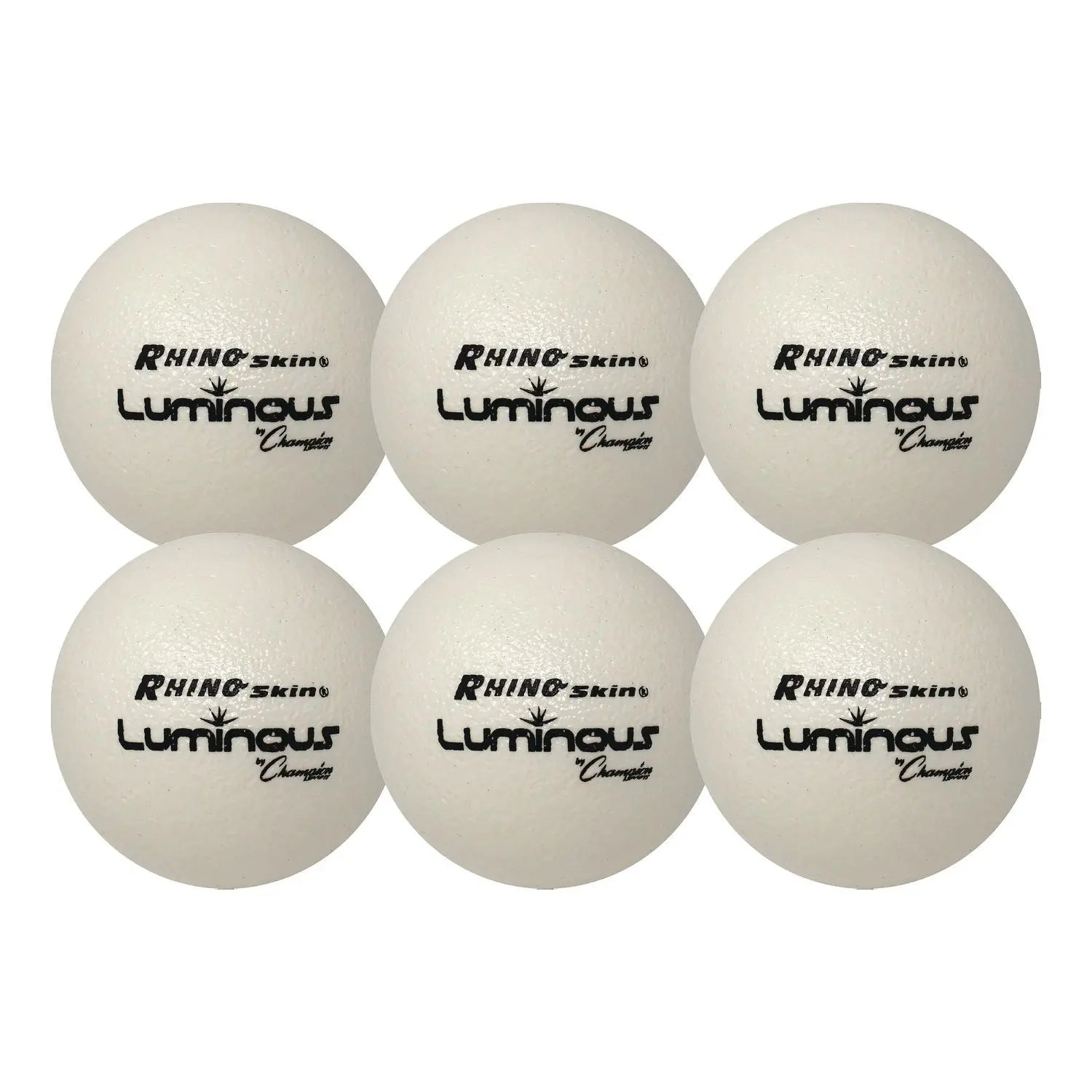 Rhino Skin Luminous Dodgeball Set, 6.3" Diameter, 6/Set