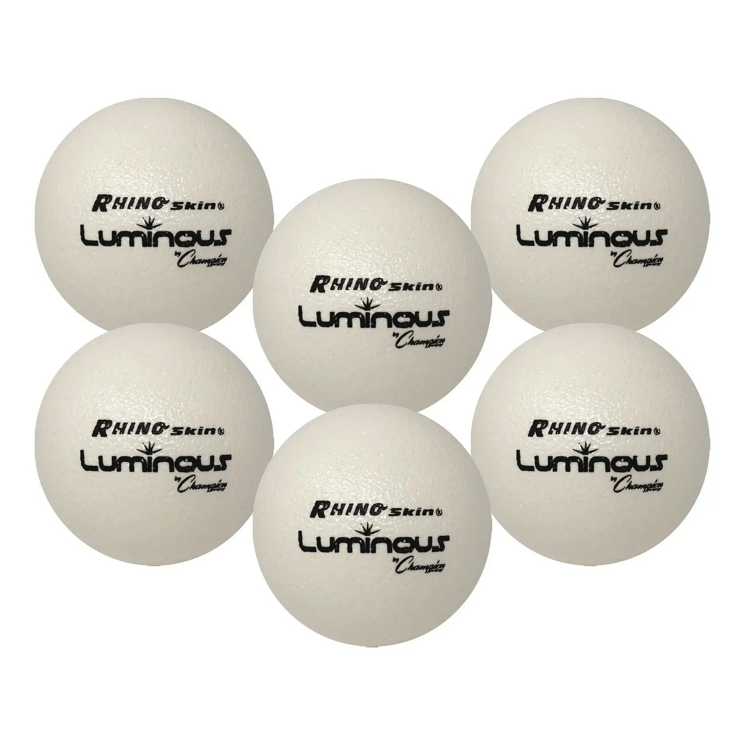 Rhino Skin Luminous Dodgeball Set, 6.3" Diameter, 6/Set Champion Sports Flipcost
