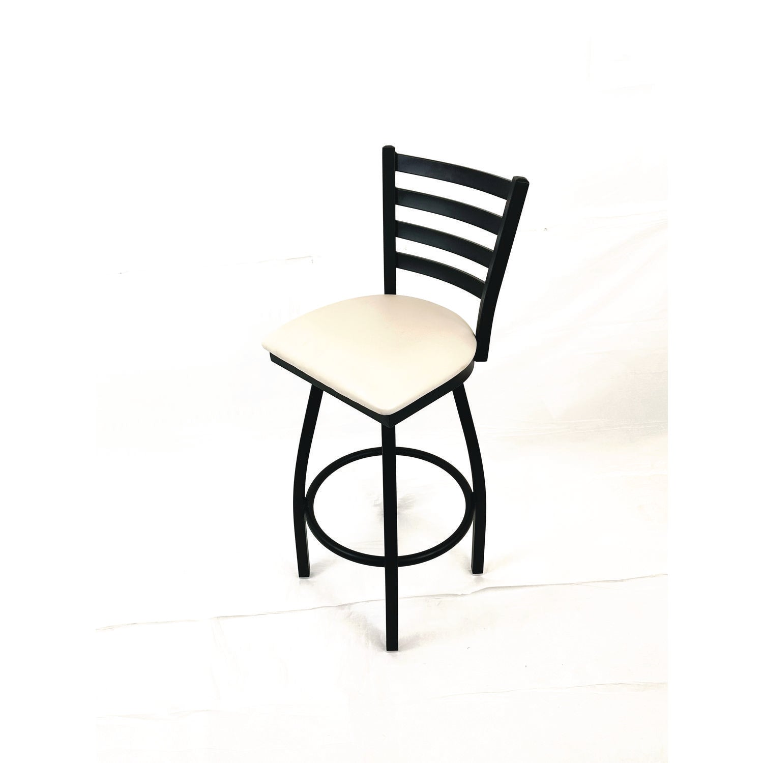 JMC Furniture Boggs Series Barstool, Supports Up to 300 lb, 30.5" Seat Height, Cream Seat, Black Back, Black Base
