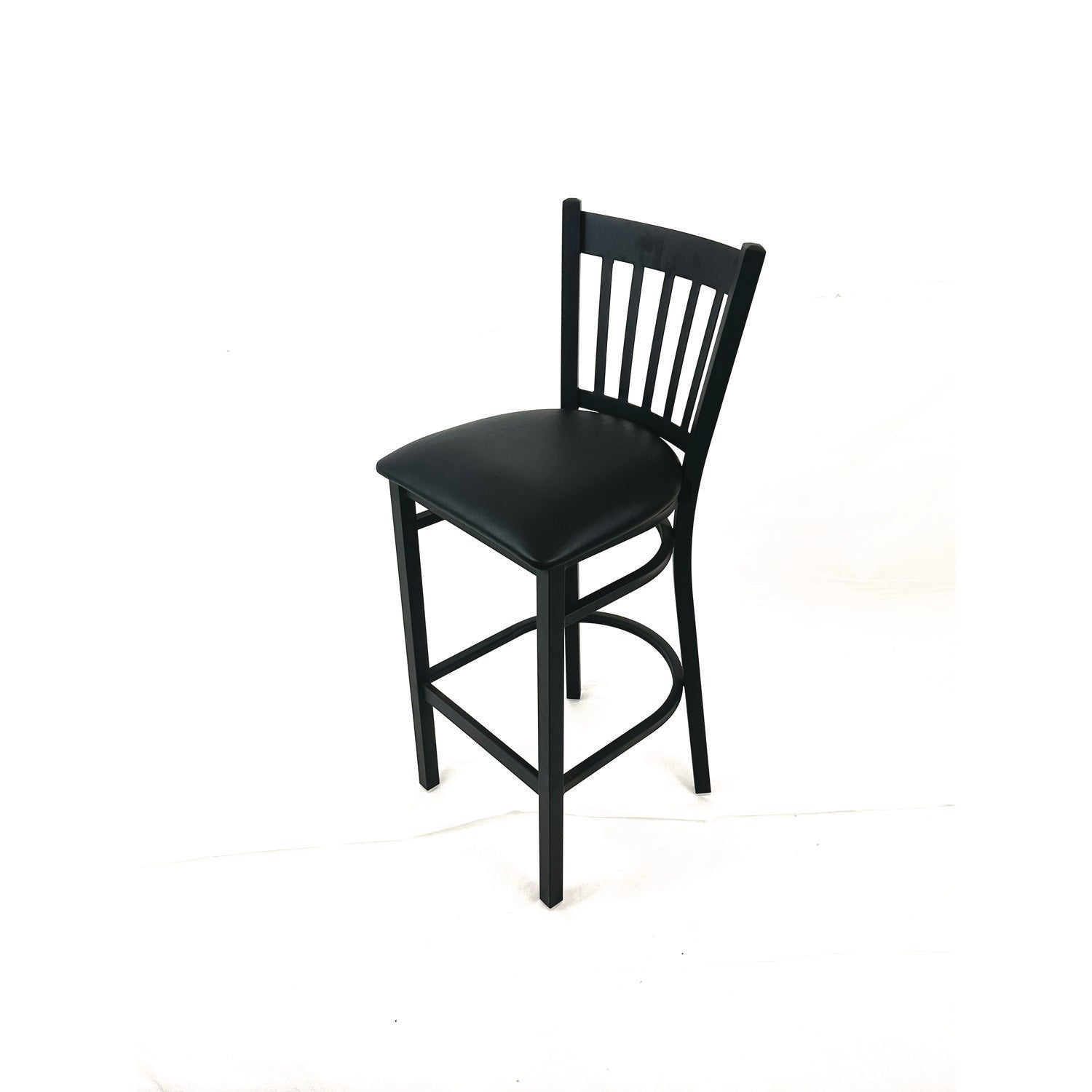 JMC Furniture Cobra Series Barstool, Supports Up to 300 lb, 28.5" Seat Height, Black Seat, Black Back, Black Base
