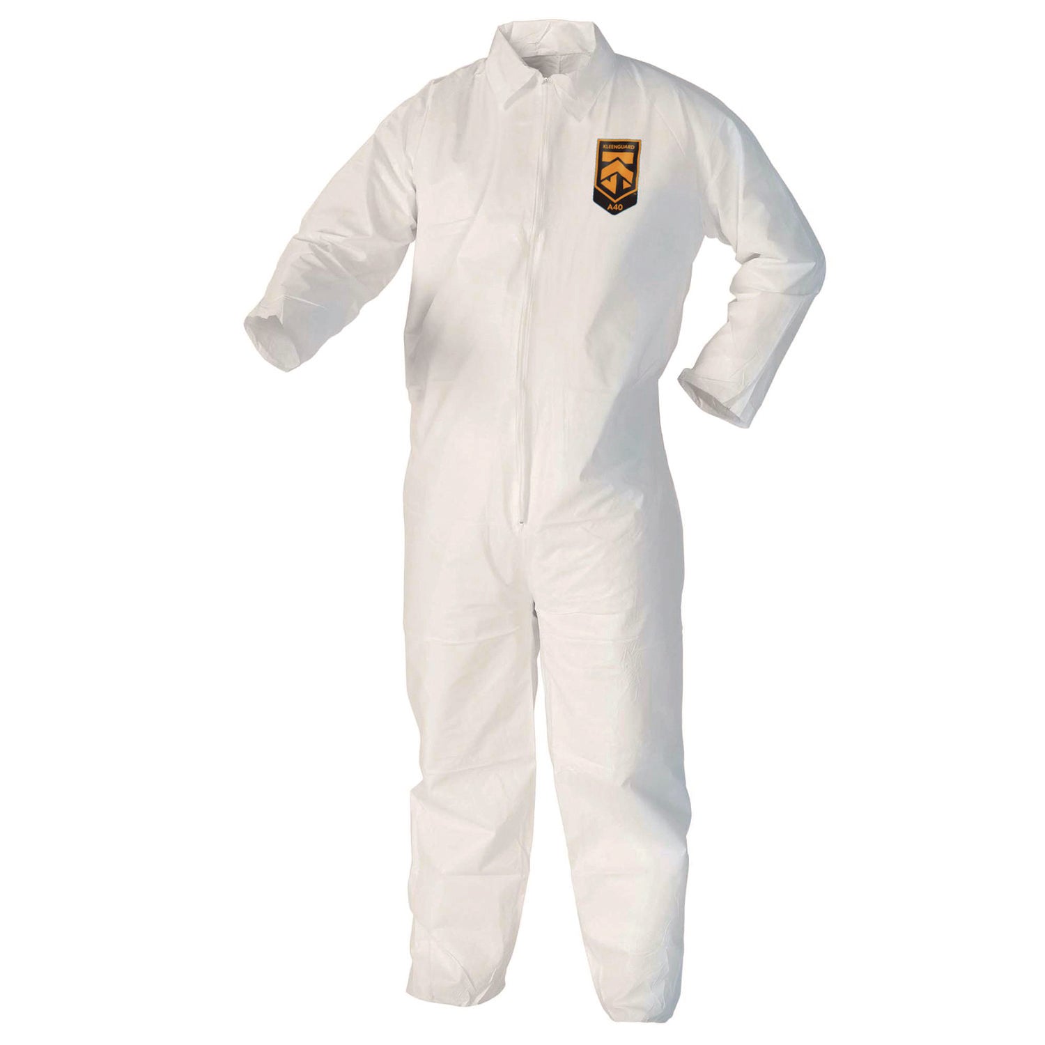 KleenGuard™ A40 Zipper Front Liquid and Particle Protection Coveralls, 3X-Large, White, 25/Carton