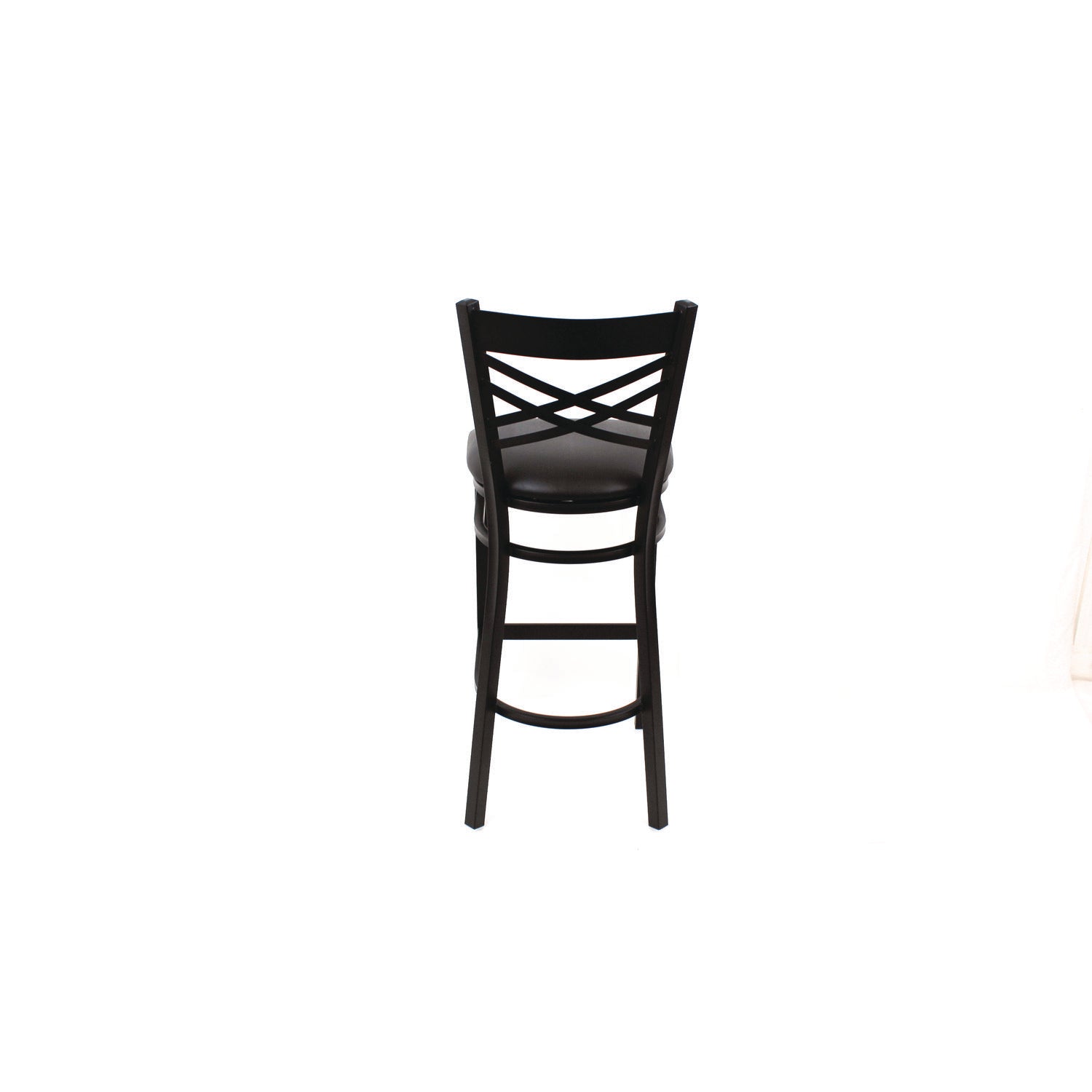 JMC Furniture X Series Barstool, Supports Up to 300 lb, 29.5" Seat Height, Black Seat, Black Back, Black Base