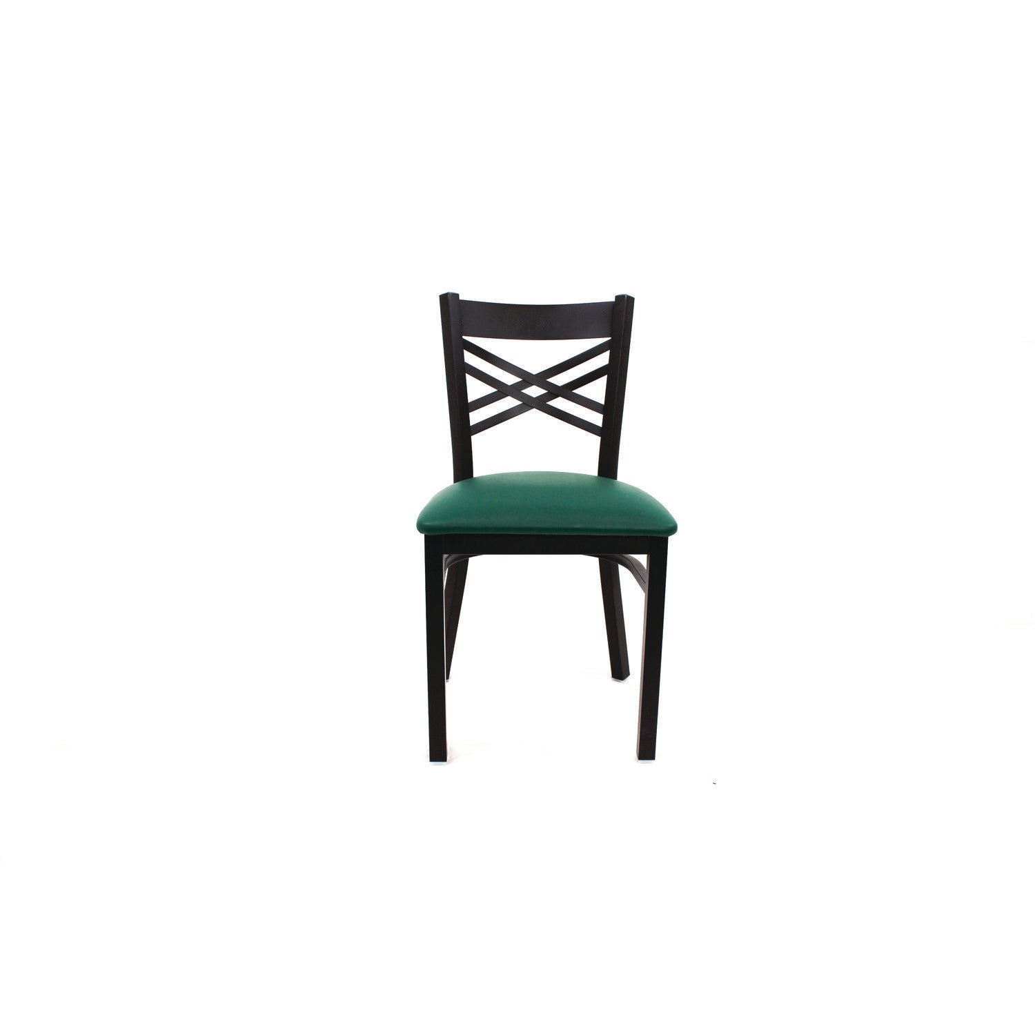 JMC Furniture X Series Chair, Supports Up to 300 lb, 18" Seat Height, Green Seat, Black Back, Black Base